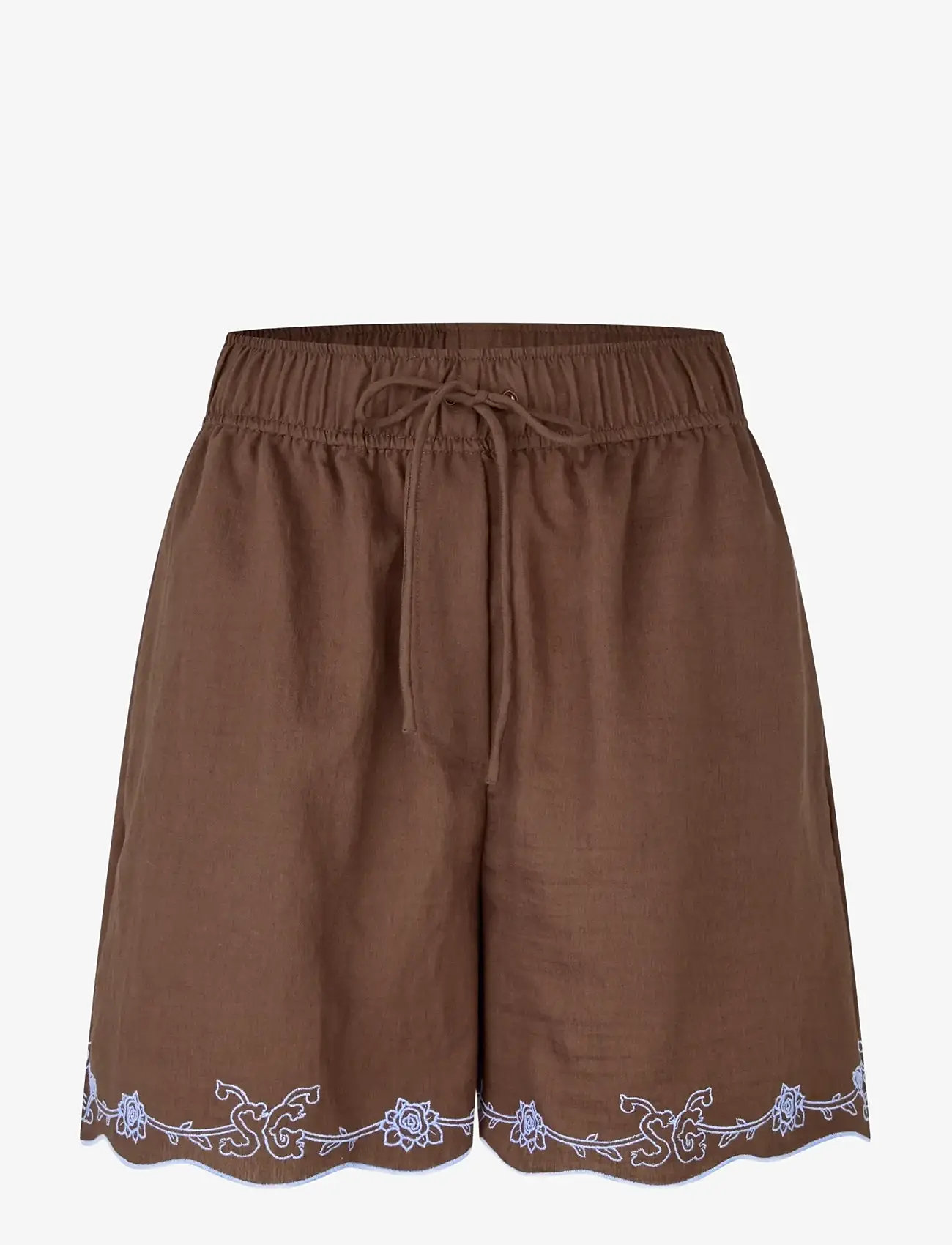 STINE GOYA - 2133 Tencel, Elasticated Shorts - casual shorts - roses embroidery - 1