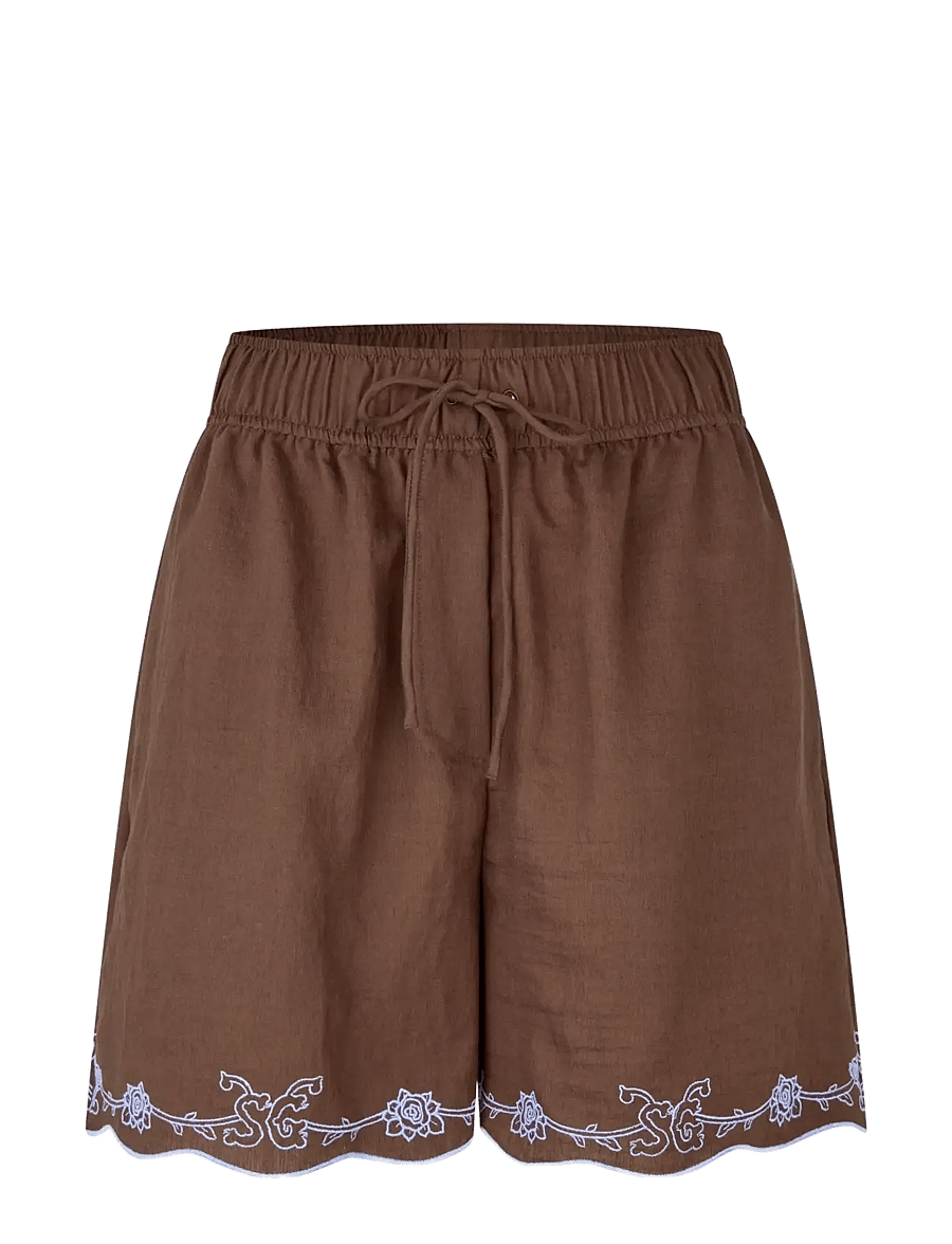 STINE GOYA - 2133 Tencel, Elasticated Shorts - shorts casual - roses embroidery - 1