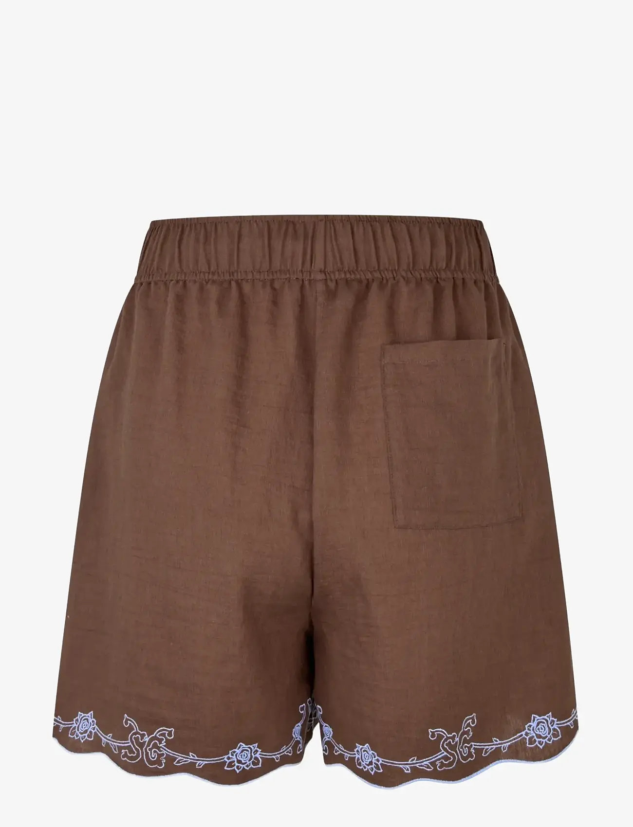 STINE GOYA - 2133 Tencel, Elasticated Shorts - casual shorts - roses embroidery - 2