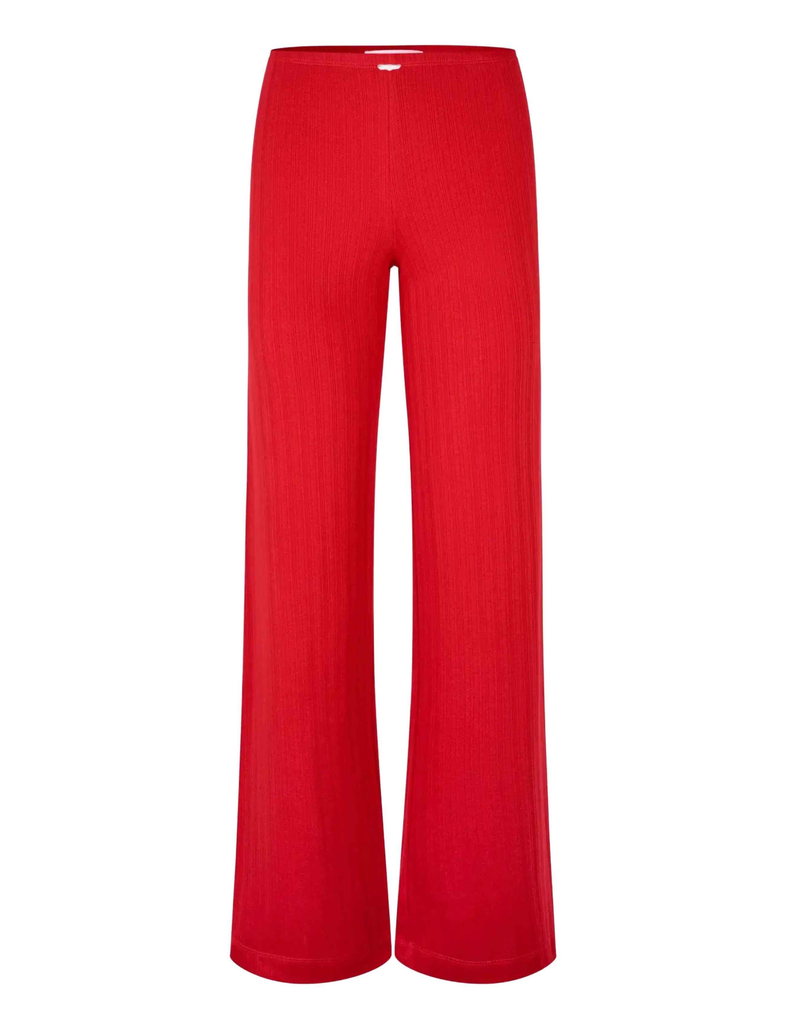 STINE GOYA - 2520 Pointelle Rib, Long Relaxed Pa - bikses ar taisnām starām - velocity red - 1