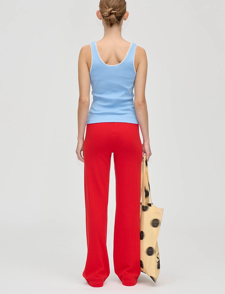 STINE GOYA - 2520 Pointelle Rib, Long Relaxed Pa - sirged püksid - velocity red - 3