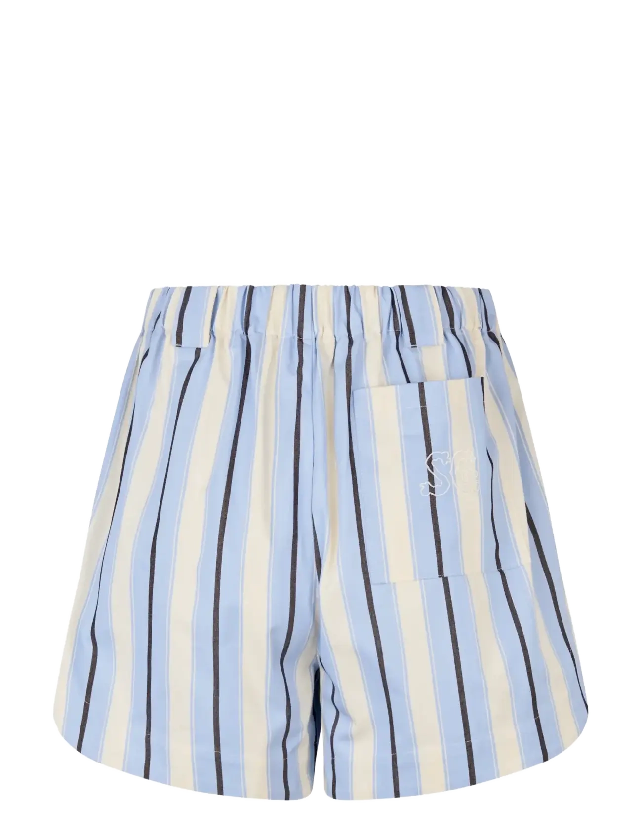 STINE GOYA - 2529 Heavy Stripe Cotton, Elasticat - lühikesed vabaajapüksid - lightwave stripes - 2