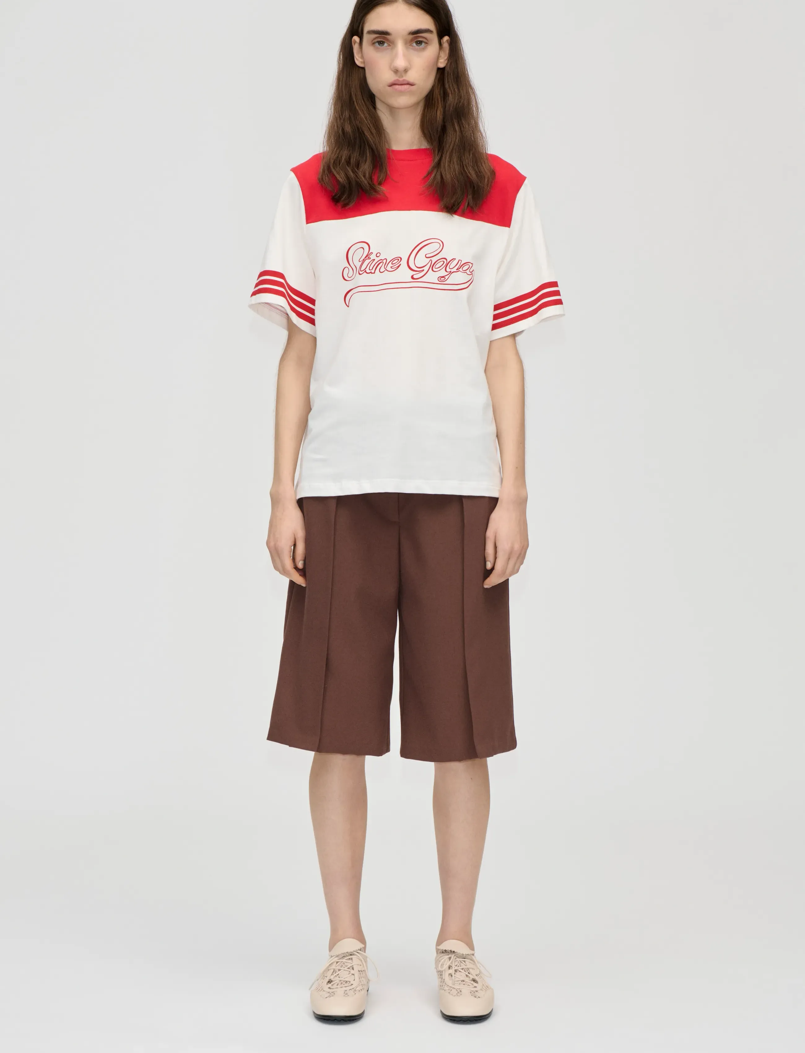 STINE GOYA 2243 Light Jersey, Short Sleeve T-S - T-shirts & Tops - STINE GOYA BASEBALL / white