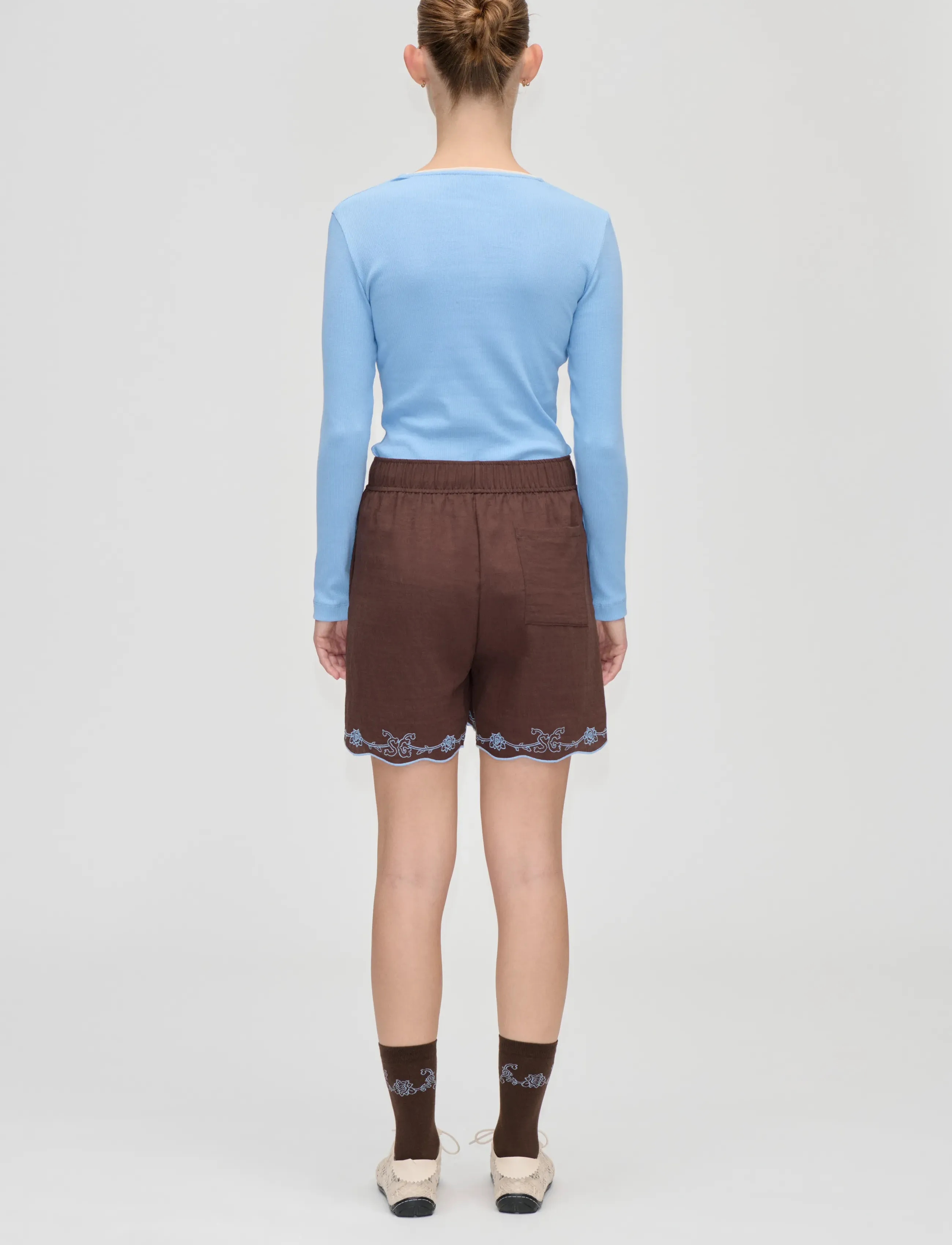 STINE GOYA - 2385 Rib, Long Sleeve Rib Top - langerma toppar - bel air blue - 3