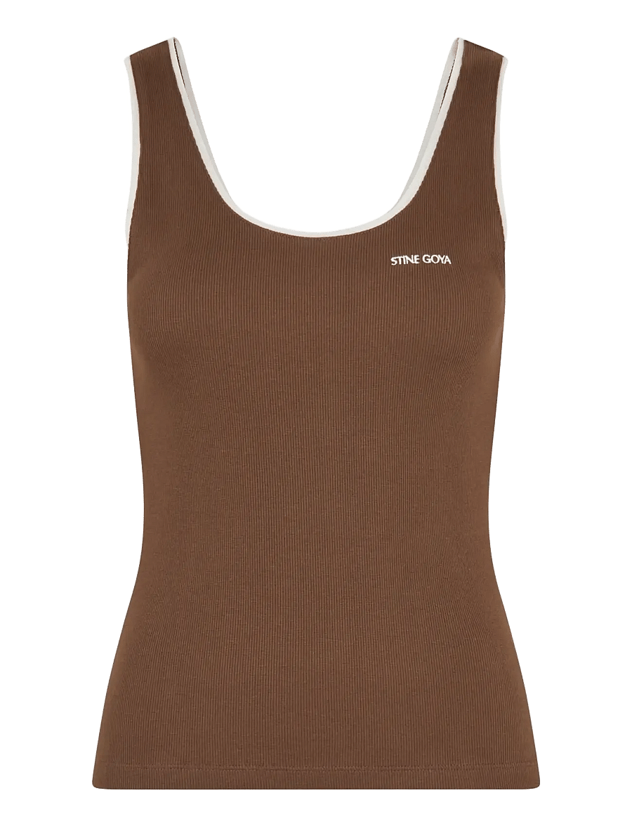 STINE GOYA - 2385 Rib, Rib Tank Top - Ärmellose tops - chicory coffee - 1