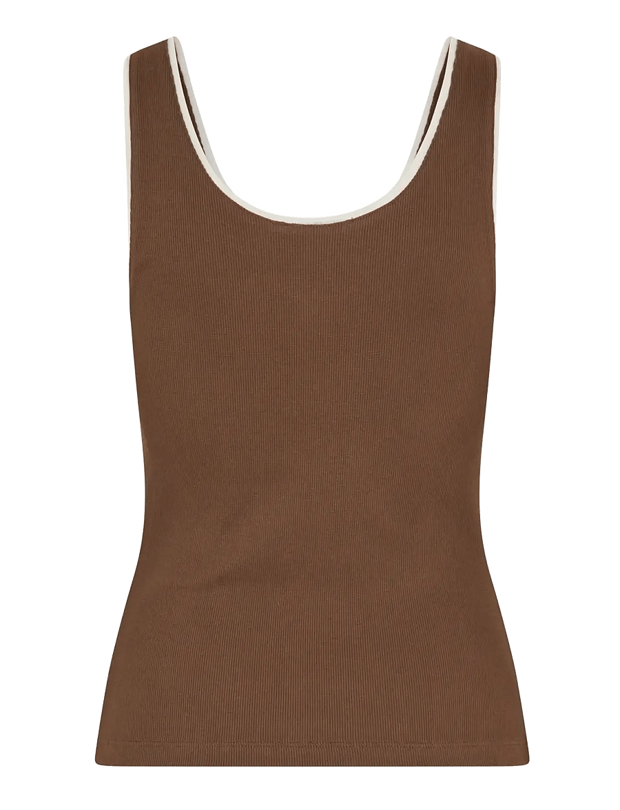 STINE GOYA - 2385 Rib, Rib Tank Top - Ärmellose tops - chicory coffee - 2