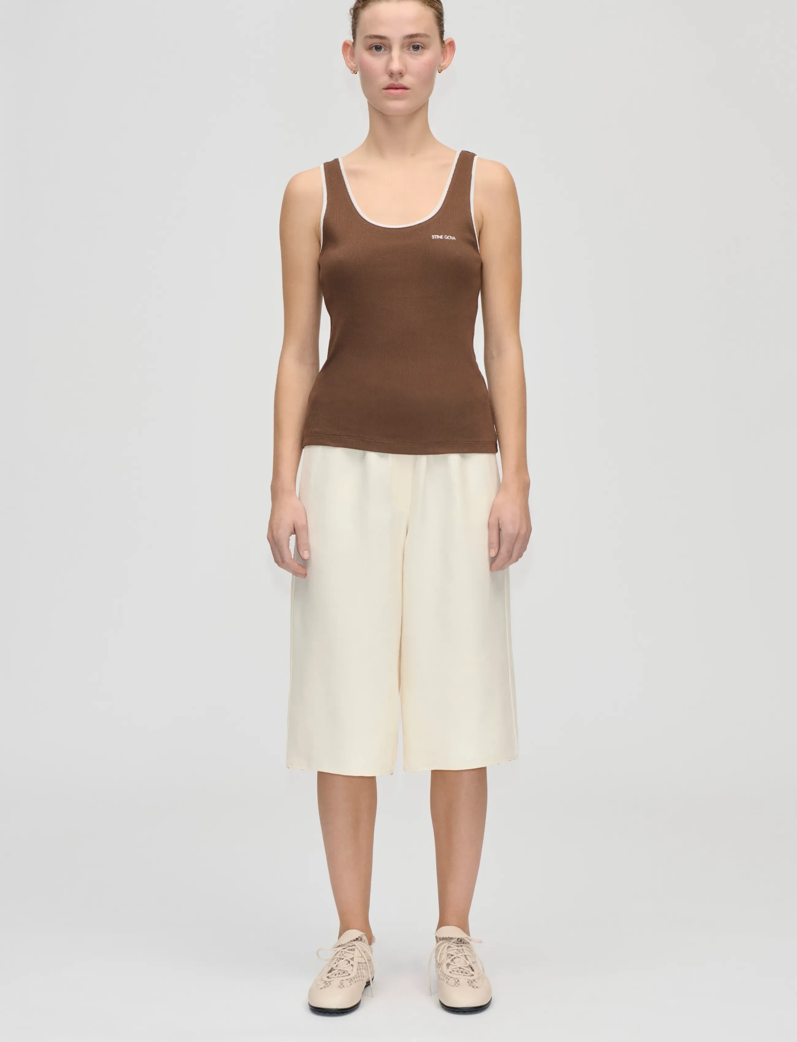 STINE GOYA 2385 Rib, Rib Tank Top - T-shirts & Tops - CHICORY COFFEE / brown