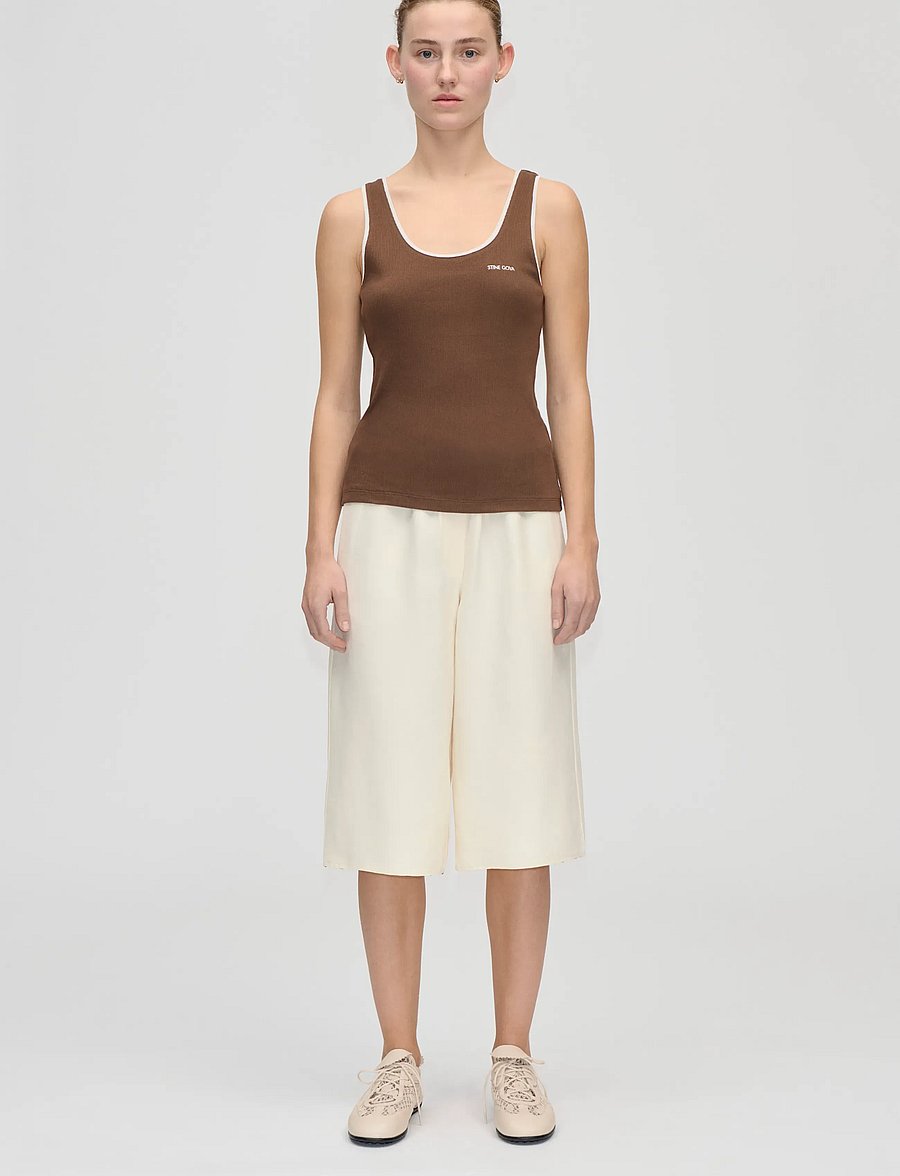 STINE GOYA - 2385 Rib, Rib Tank Top - Ärmellose tops - chicory coffee - 0
