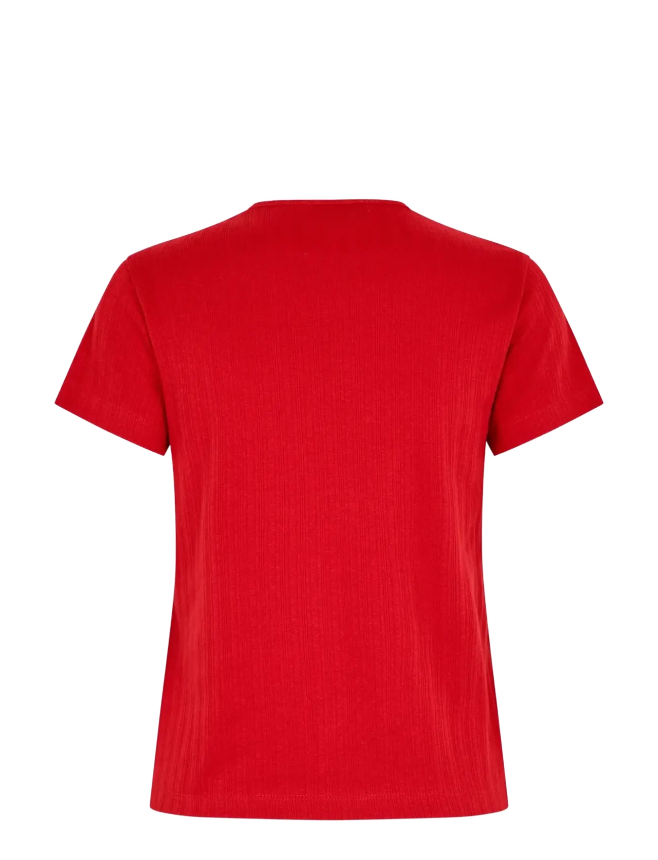 STINE GOYA - 2520 Pointelle Rib, Short Sleeve Re - t-shirts - velocity red - 2