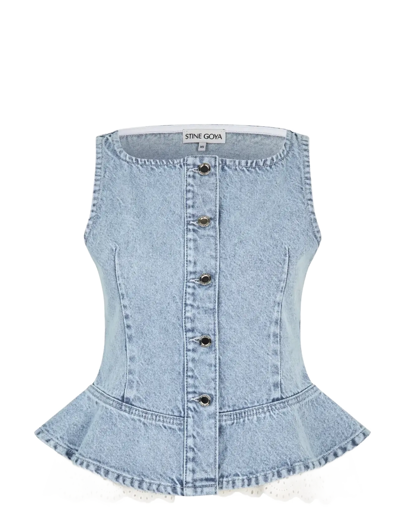 STINE GOYA 2514 Light Wash Denim, Boatneck Fri - Nyheder - DENIM BLUE / blue