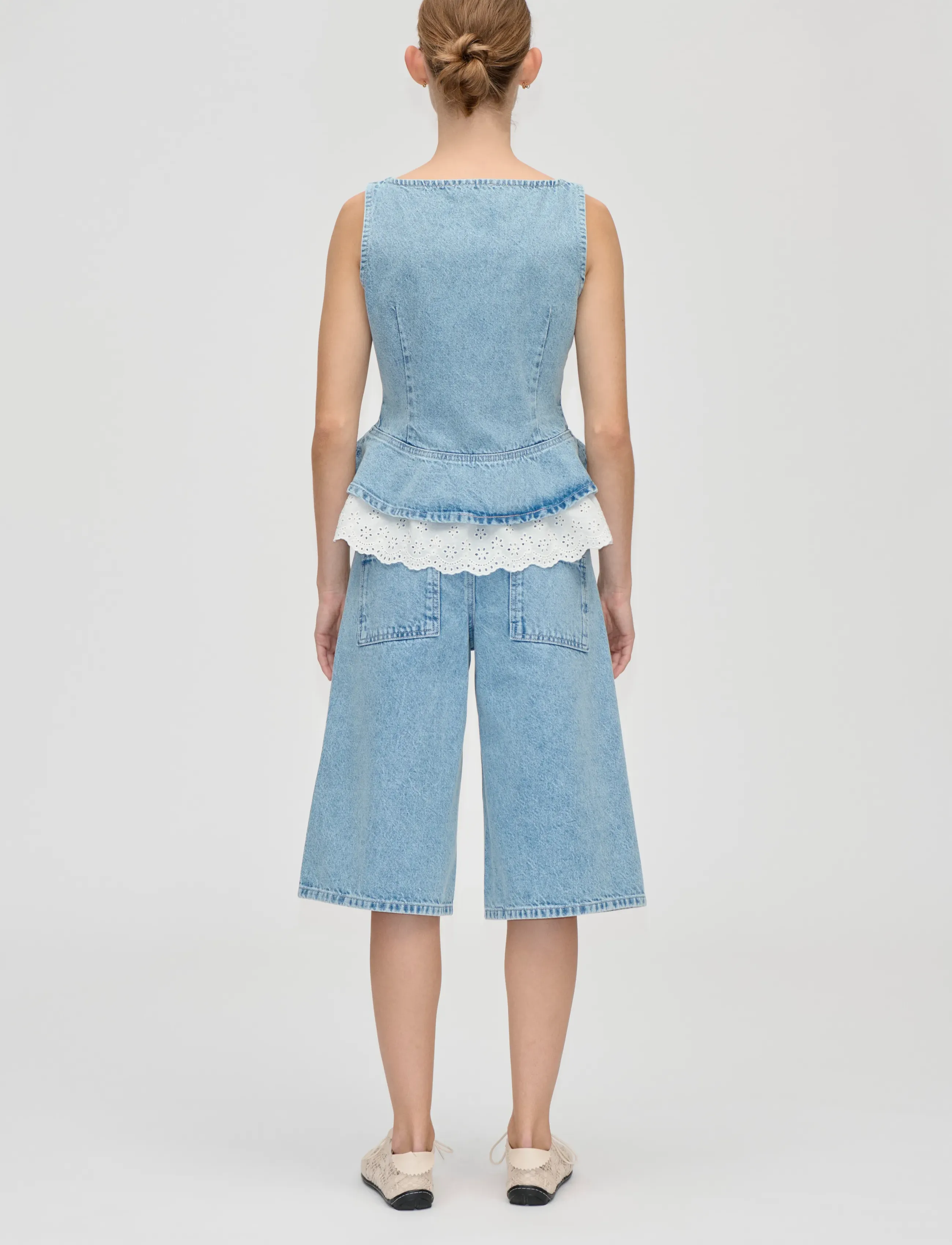STINE GOYA - 2514 Light Wash Denim, Boatneck Fri - Ärmellose blusen - denim blue - 3