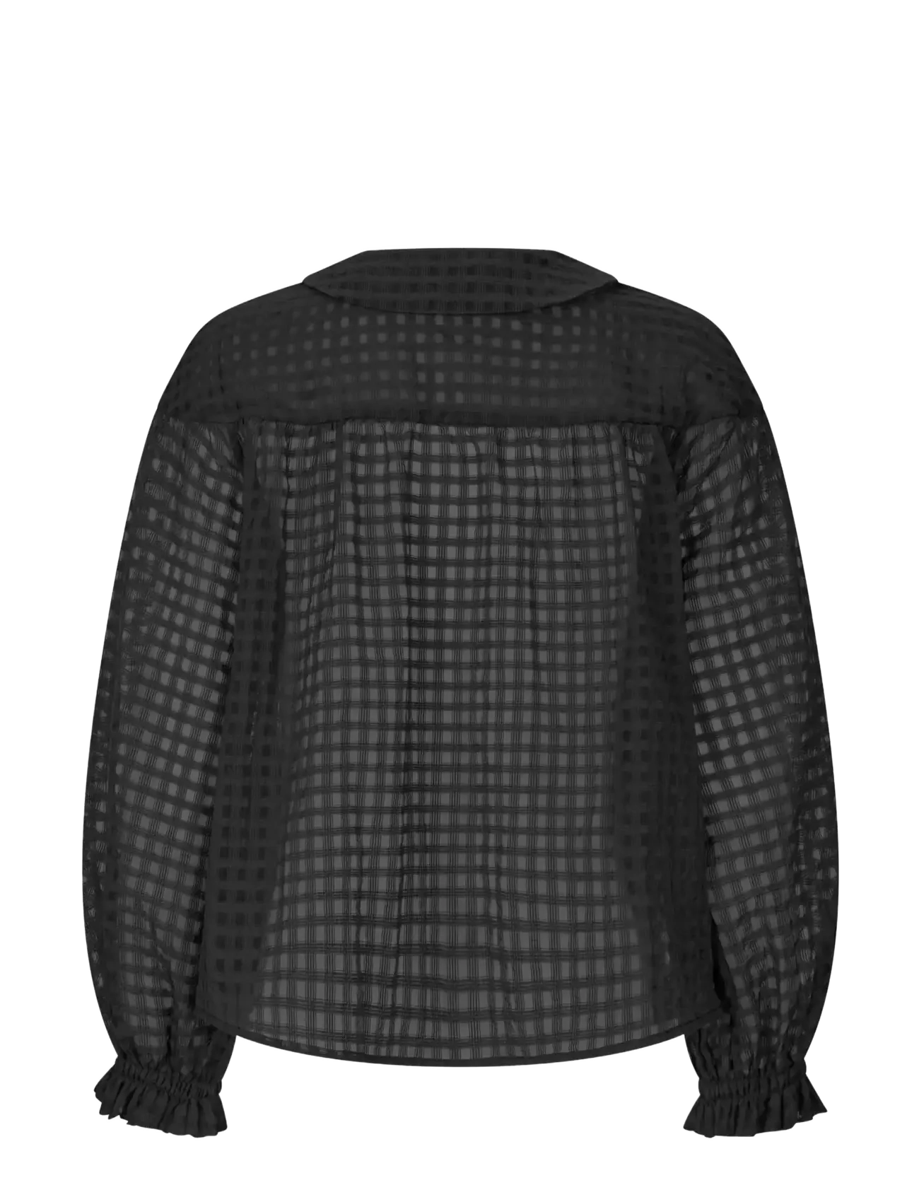 STINE GOYA - 2069 Organza, Flowy Long Sleeve Top - palaidinės ilgomis rankovėmis - checkered organza - 2