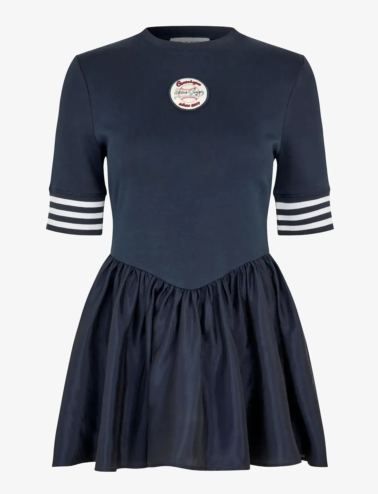 STINE GOYA - 2521 Flat Texture Viscose / Jersey, - t-shirts - baseball sg patch - 1