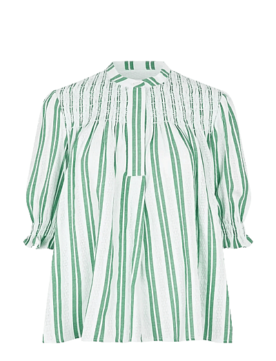 2367 Smocked Cotton, Smocked Gather - KortæRmede Bluser