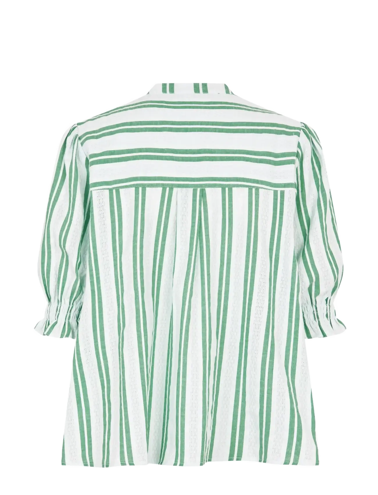 STINE GOYA - 2367 Smocked Cotton, Smocked Gather - kurzämlige blusen - smocked stripes - 2