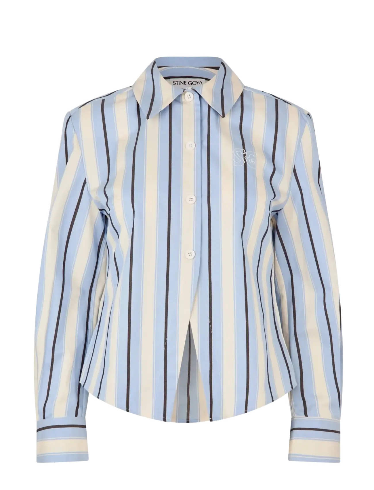 STINE GOYA 2529 Heavy Stripe Cotton, Sharp Hem - Hverdags stil - LIGHTWAVE STRIPES / blue
