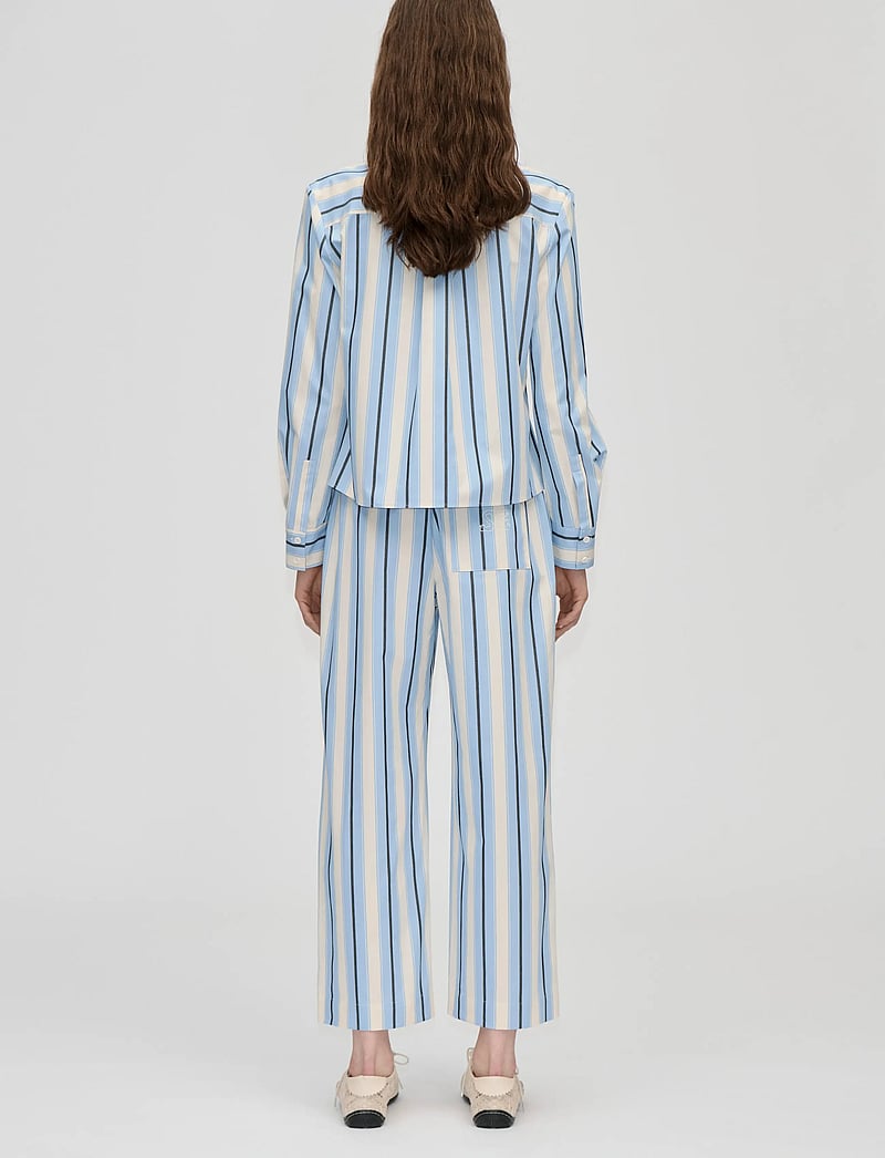 STINE GOYA - 2529 Heavy Stripe Cotton, Sharp Hem - langærmede skjorter - lightwave stripes - 3