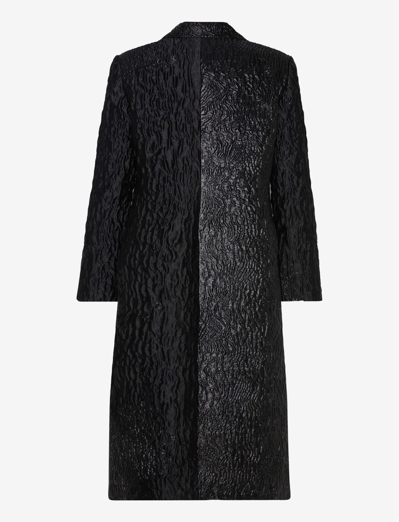 STINE GOYA - Long Sleeve Straight Coat, 2269 Wov - black impressionist hue - 2