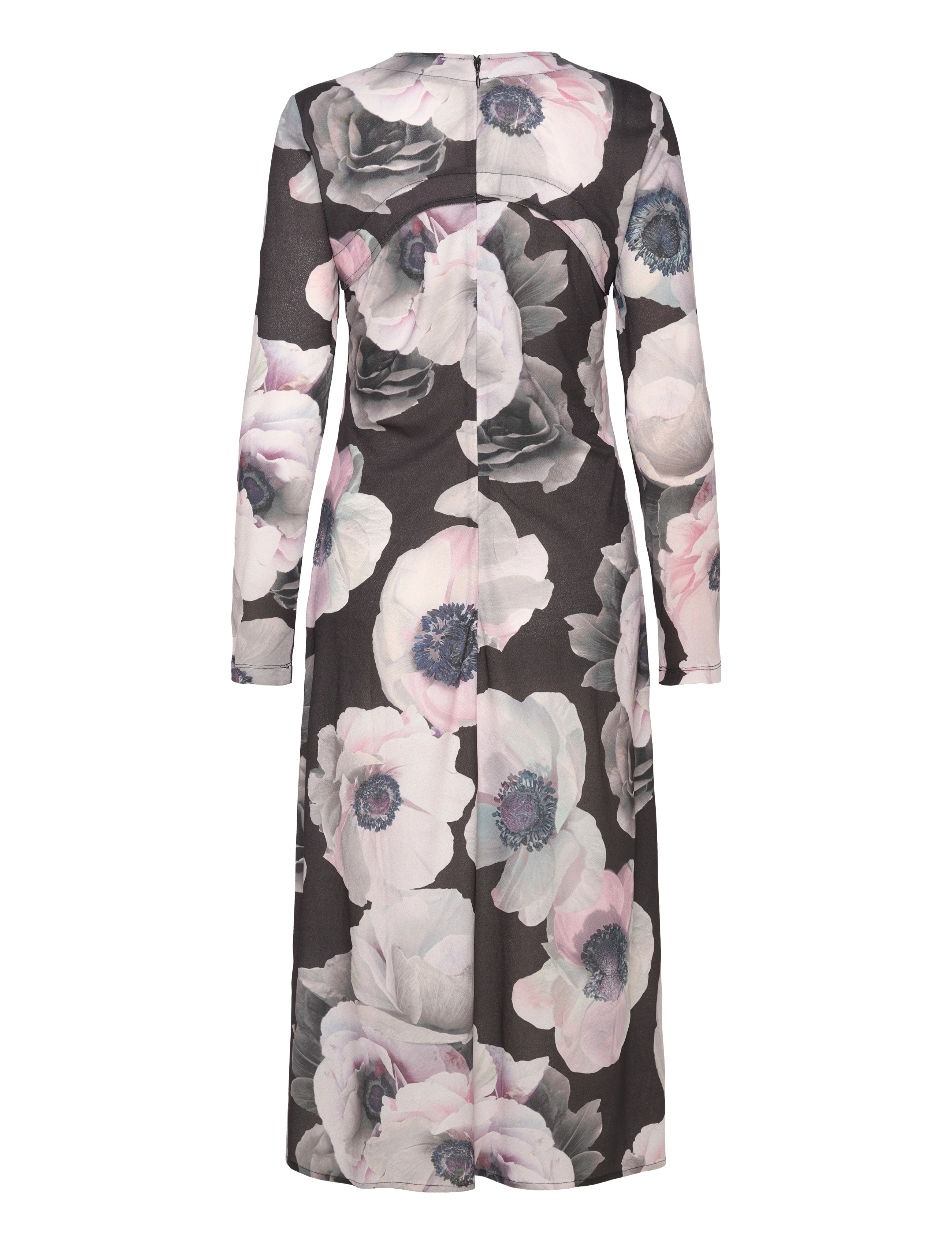 STINE GOYA - Crewneck Long Sleeve Midi Dress, 22 - robes de fête - nostalgic anemone - 2