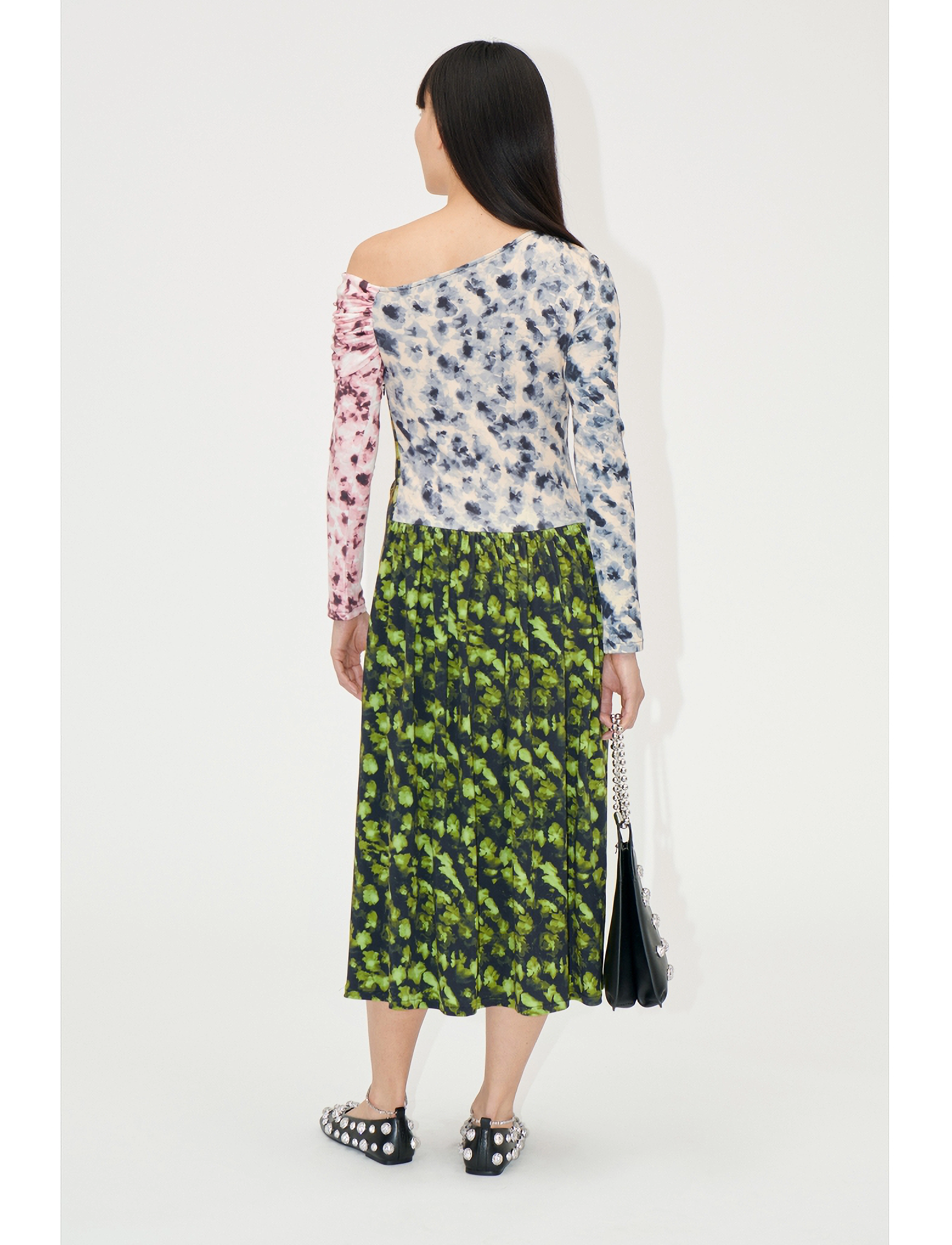 STINE GOYA - One Shoulder Long Sleeve Dress, 225 - sukienki na imprezę - dizzy foliage - 3