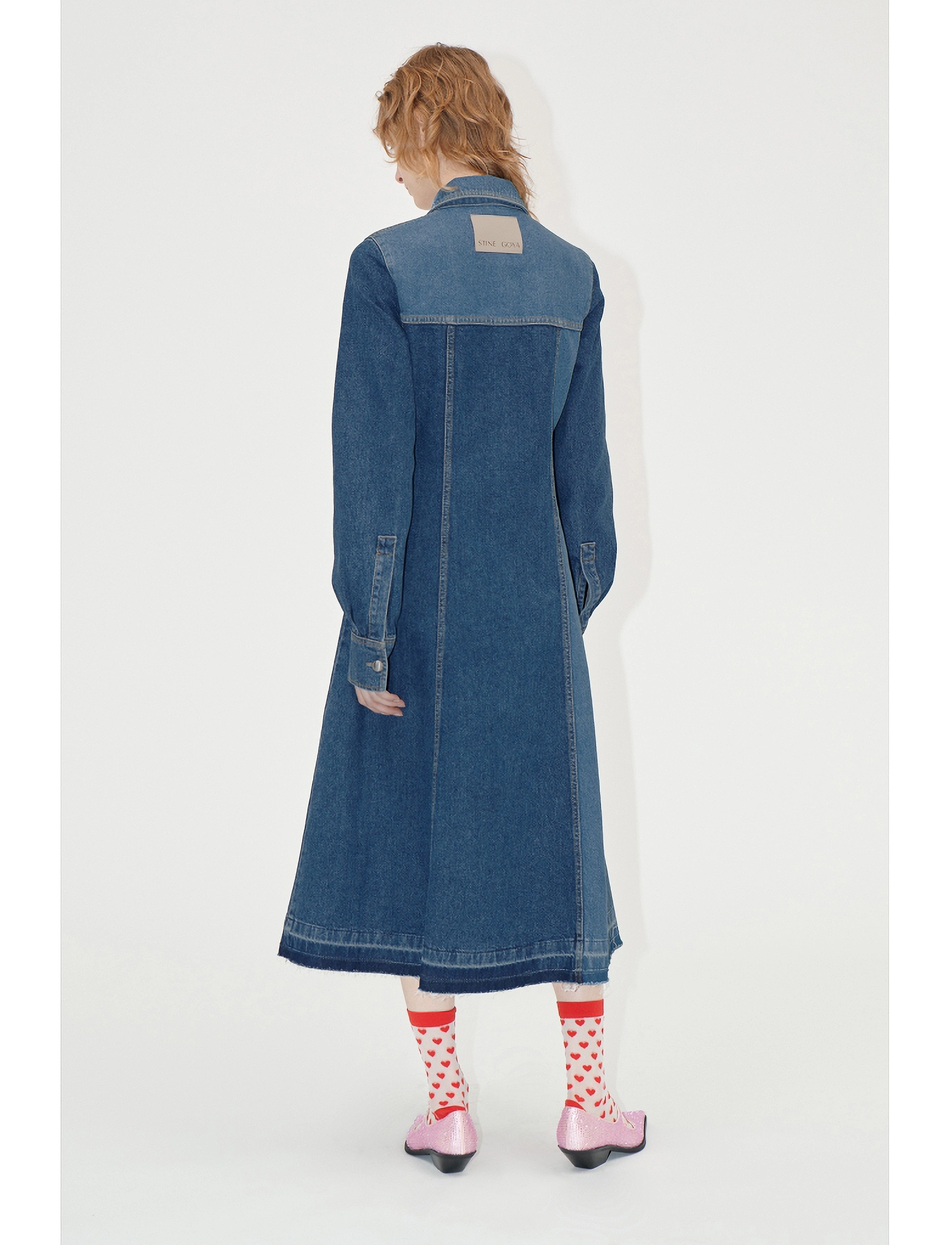 STINE GOYA - Long Sleeve Denim Dress, 2301 Denim - two tone denim - 3