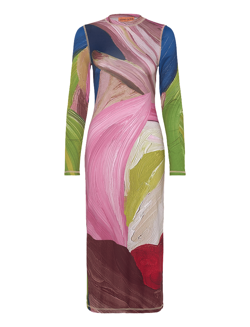 STINE GOYA - Pullover Long Sleeve Midi Dress, 22 - etuikleider - hands - 1