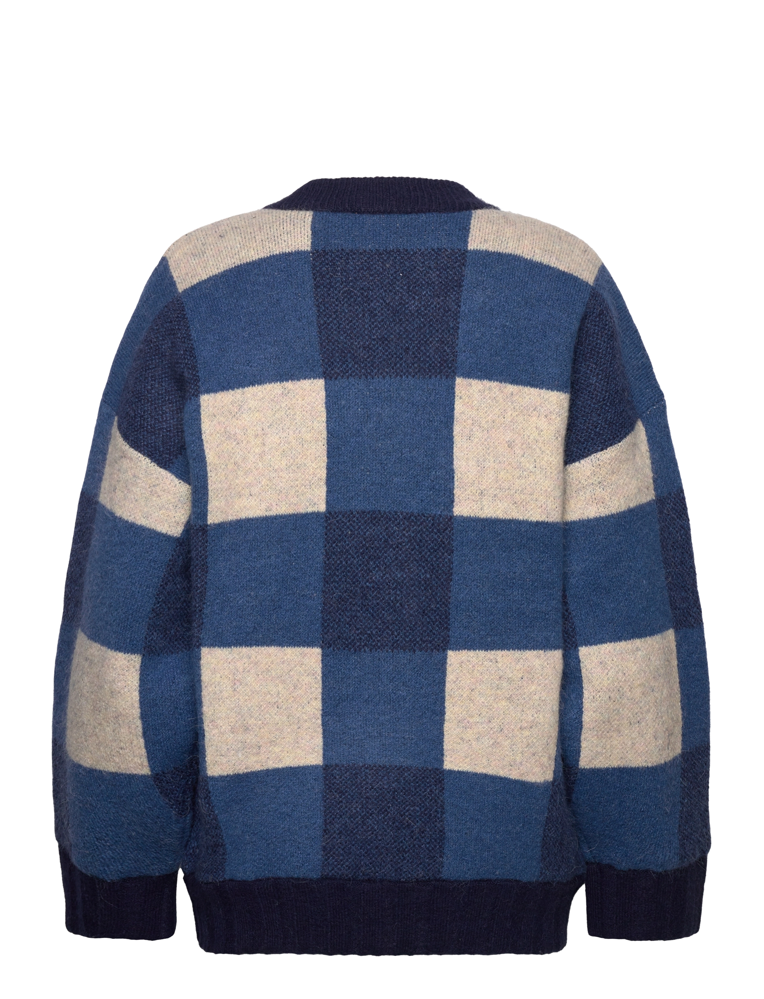 STINE GOYA - Gingham Check Bomber, 2329 Knit Bom - blue gingham check - 2