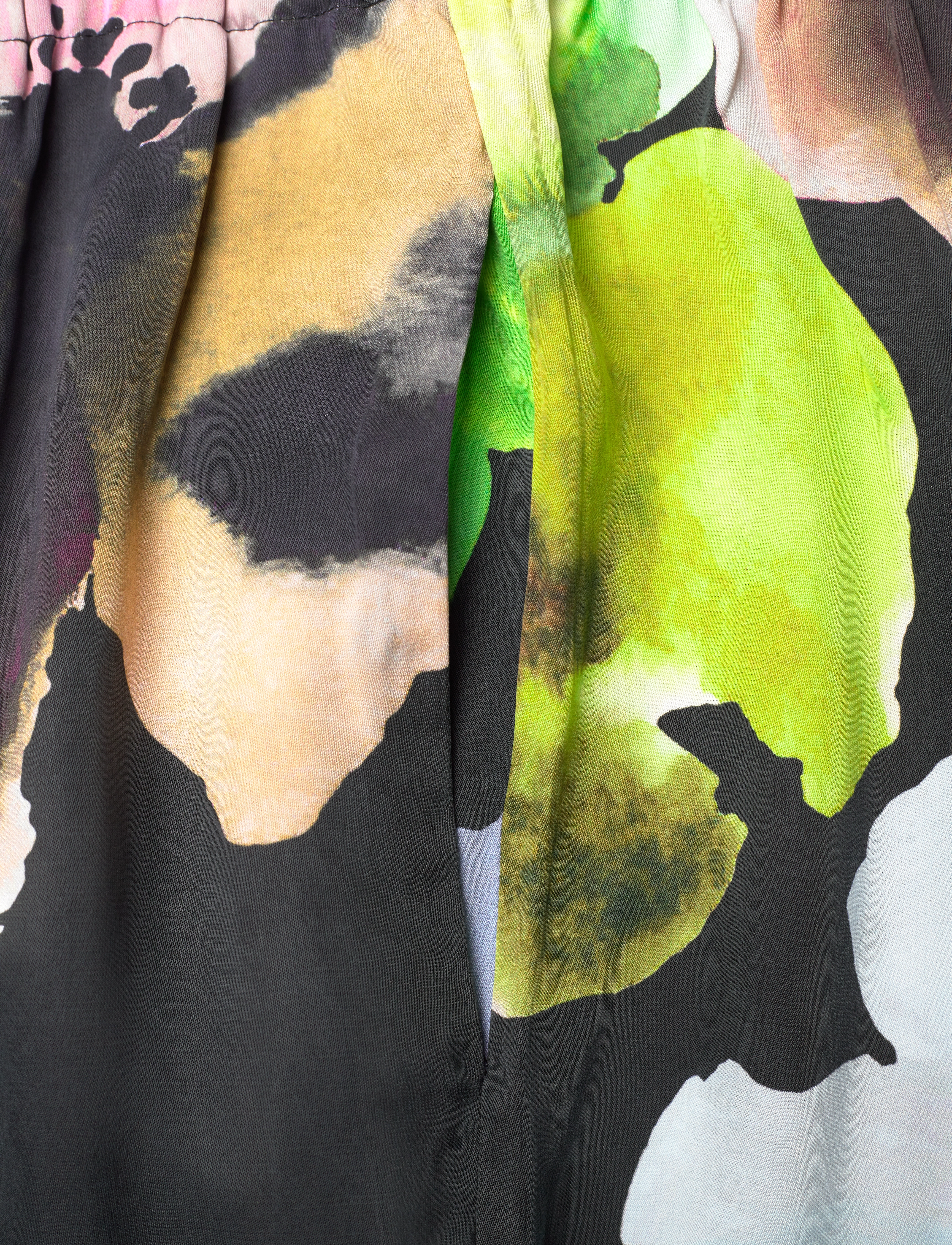 STINE GOYA - Elasticated Long Pants, 2263 Dry Vi - bukser med brede ben - watercolor bloom - 4