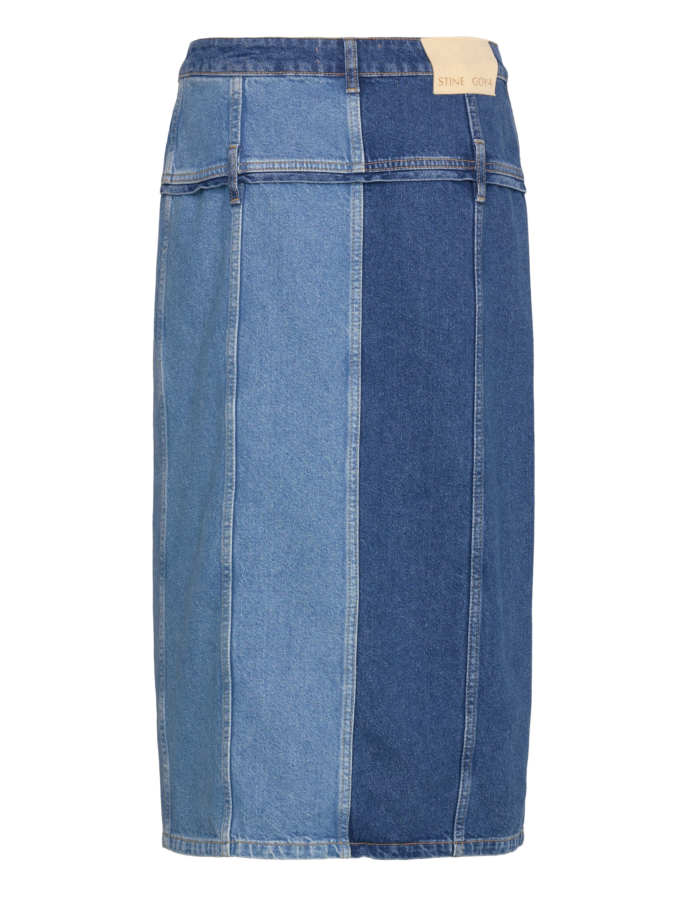 STINE GOYA - Denim Midi Skirt, 2301 Denim - two tone denim - 2