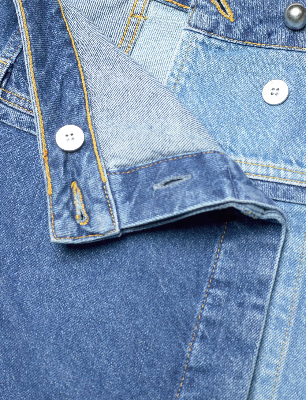 STINE GOYA - Denim Midi Skirt, 2301 Denim - jeanskjolar - two tone denim - 4