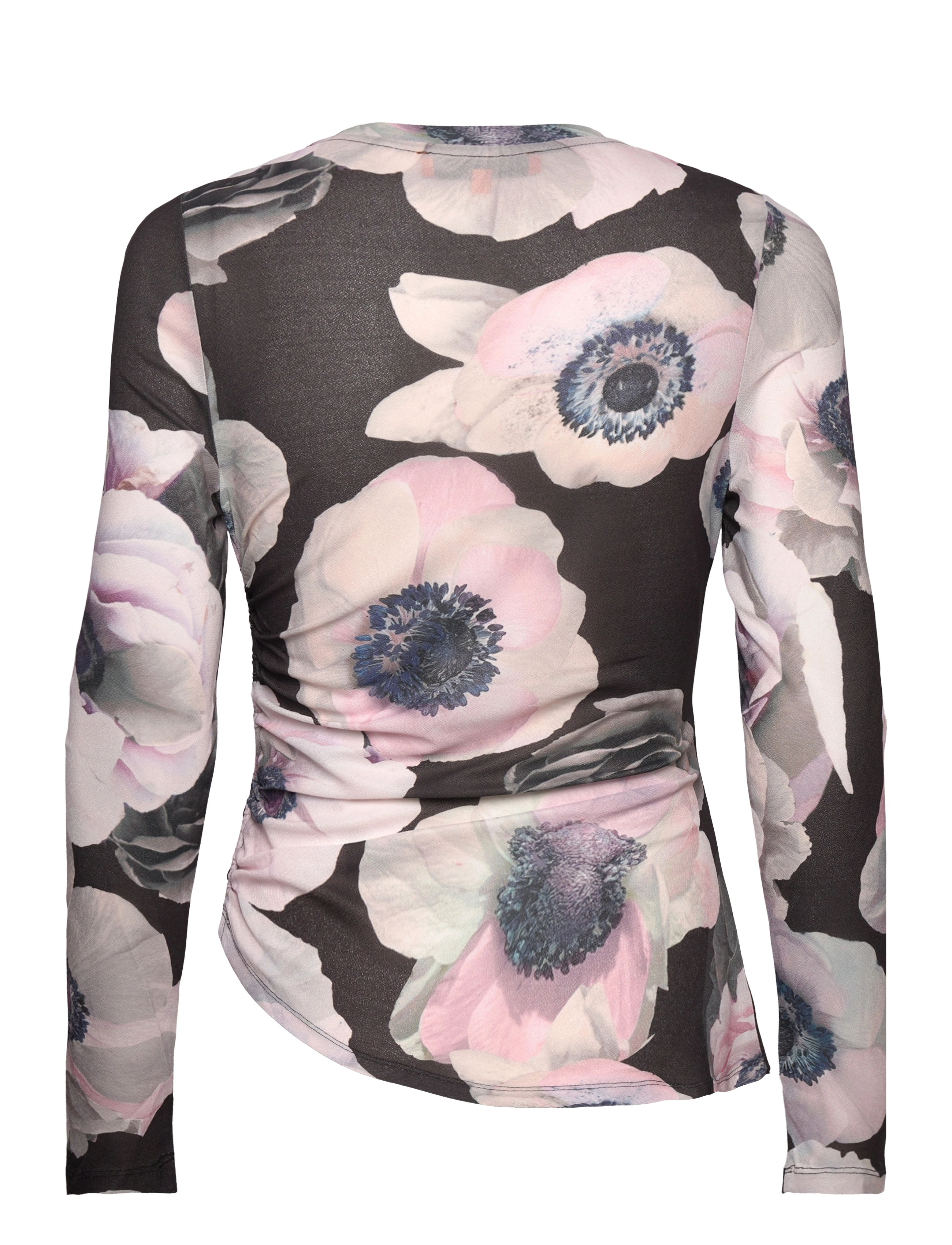 STINE GOYA - Asymmetric Long Sleeve Top, 2245 Dr - long-sleeved tops - nostalgic anemone - 2
