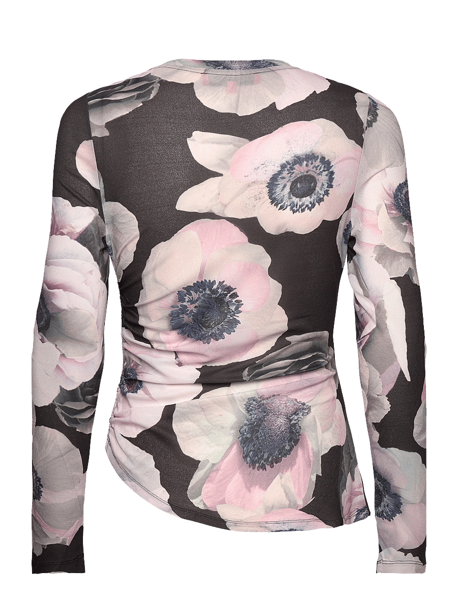 STINE GOYA - Asymmetric Long Sleeve Top, 2245 Dr - langärmlige tops - nostalgic anemone - 2