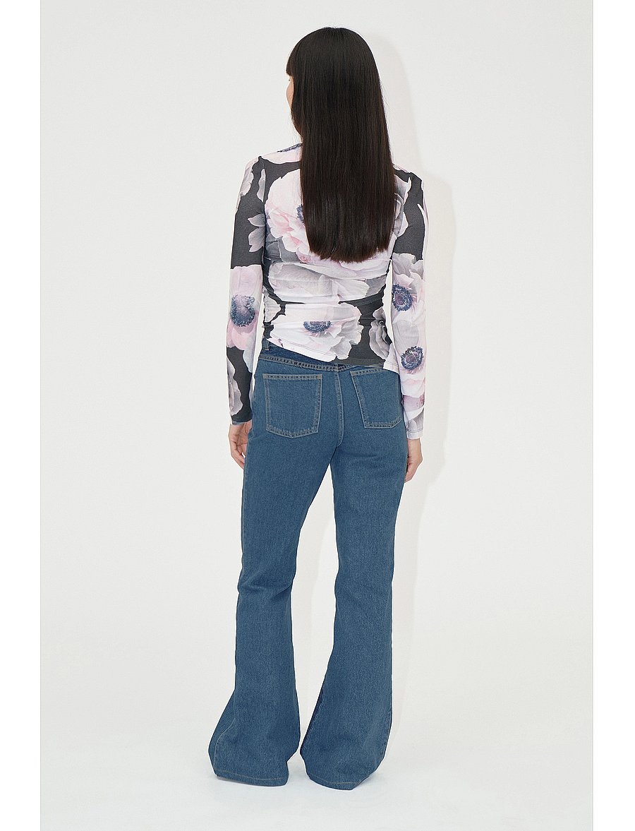 STINE GOYA - Asymmetric Long Sleeve Top, 2245 Dr - langärmlige tops - nostalgic anemone - 3