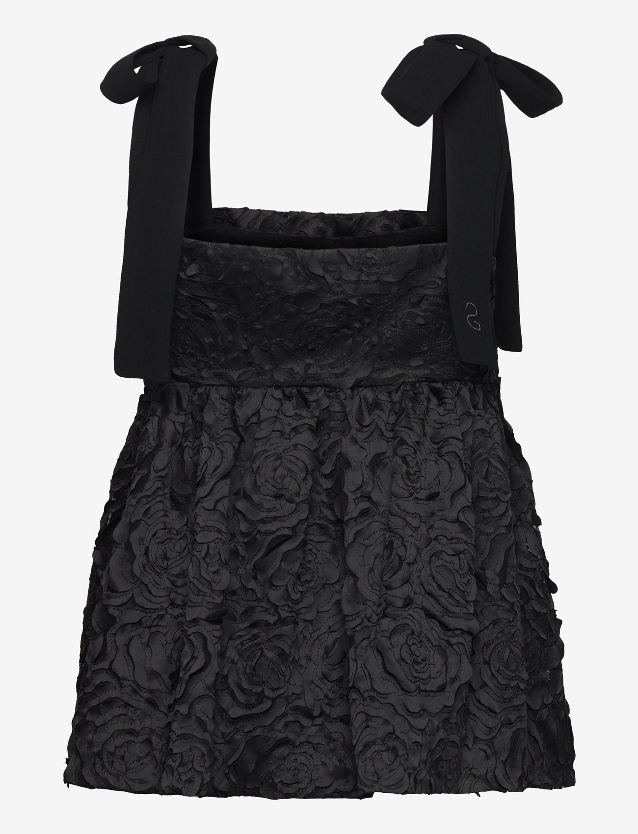 STINE GOYA - Contrasted Tie Top, 2320 Fil Coupé - bluzki bez rękawów - jet black - 2