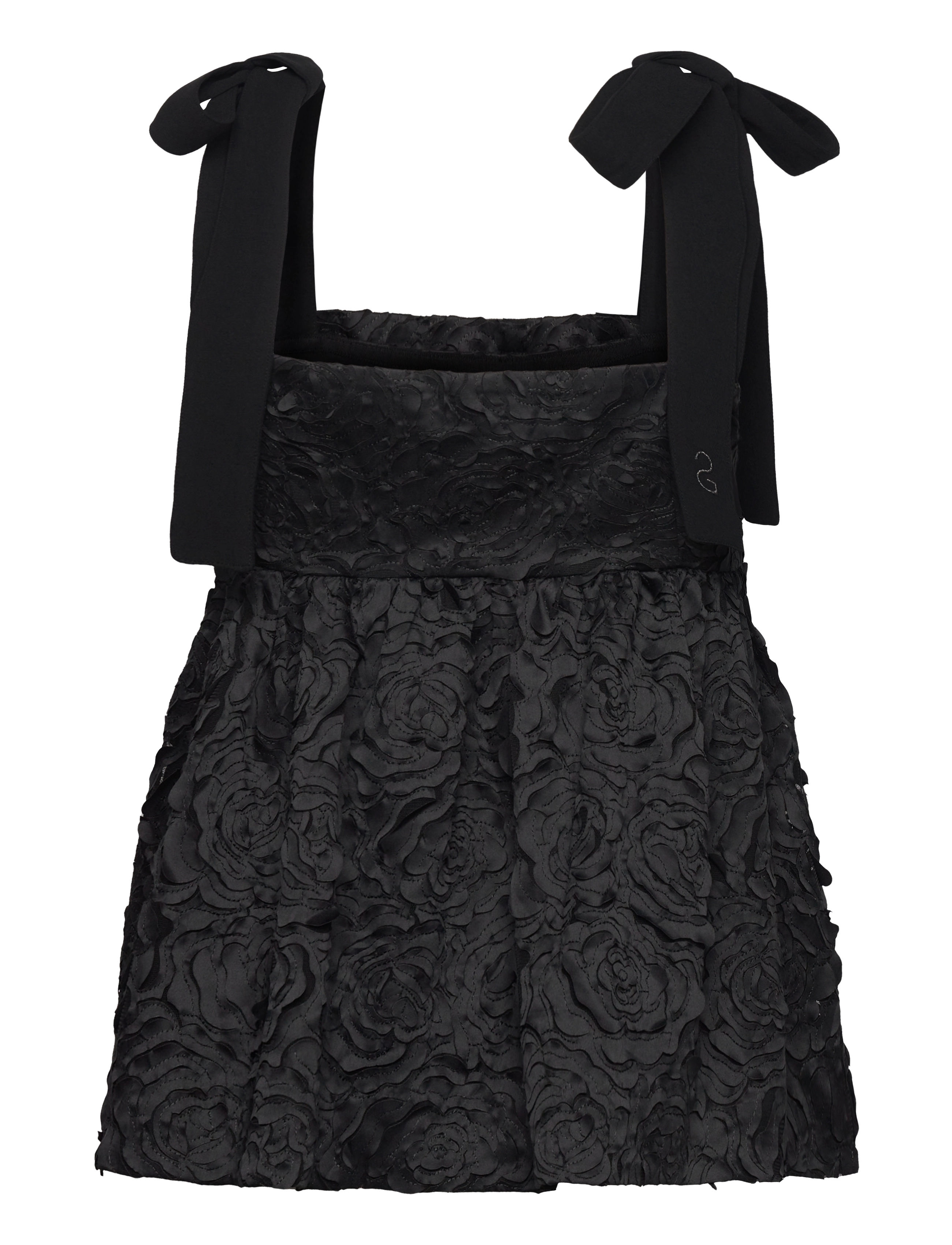 STINE GOYA - Contrasted Tie Top, 2320 Fil Coupé - Ärmellose blusen - jet black - 2