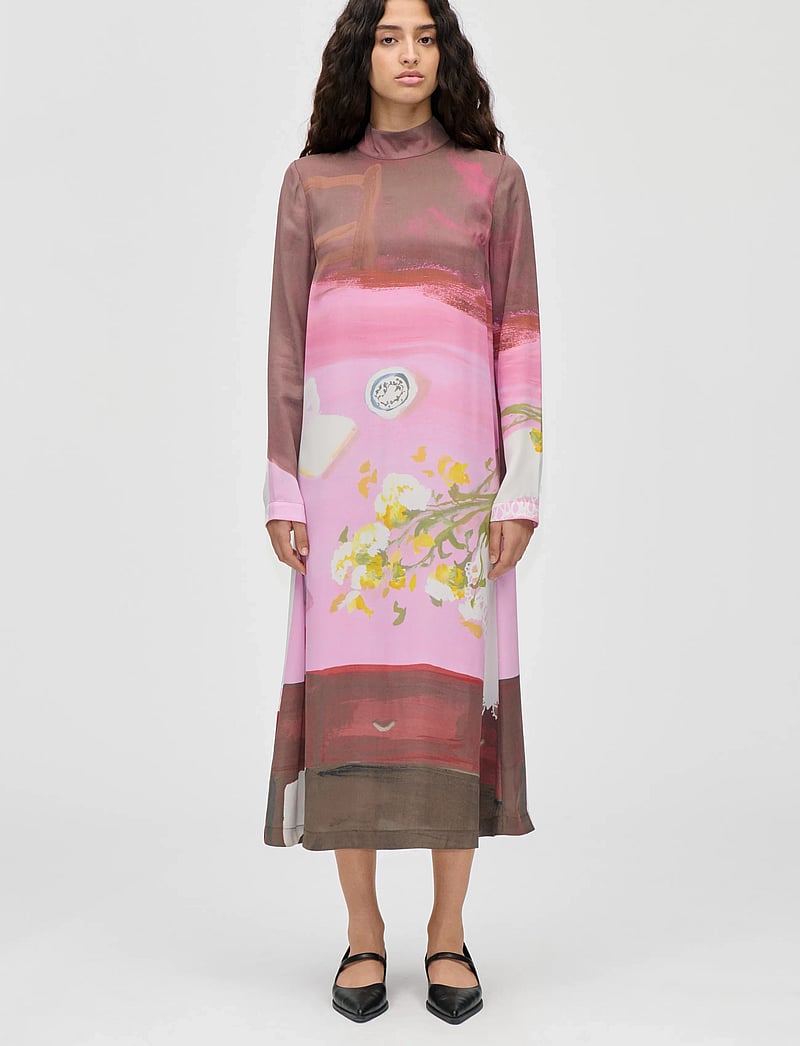 STINE GOYA - Dry Viscose, Long Sleeve Midi Dress - midi-kleider - five resolutions - 0