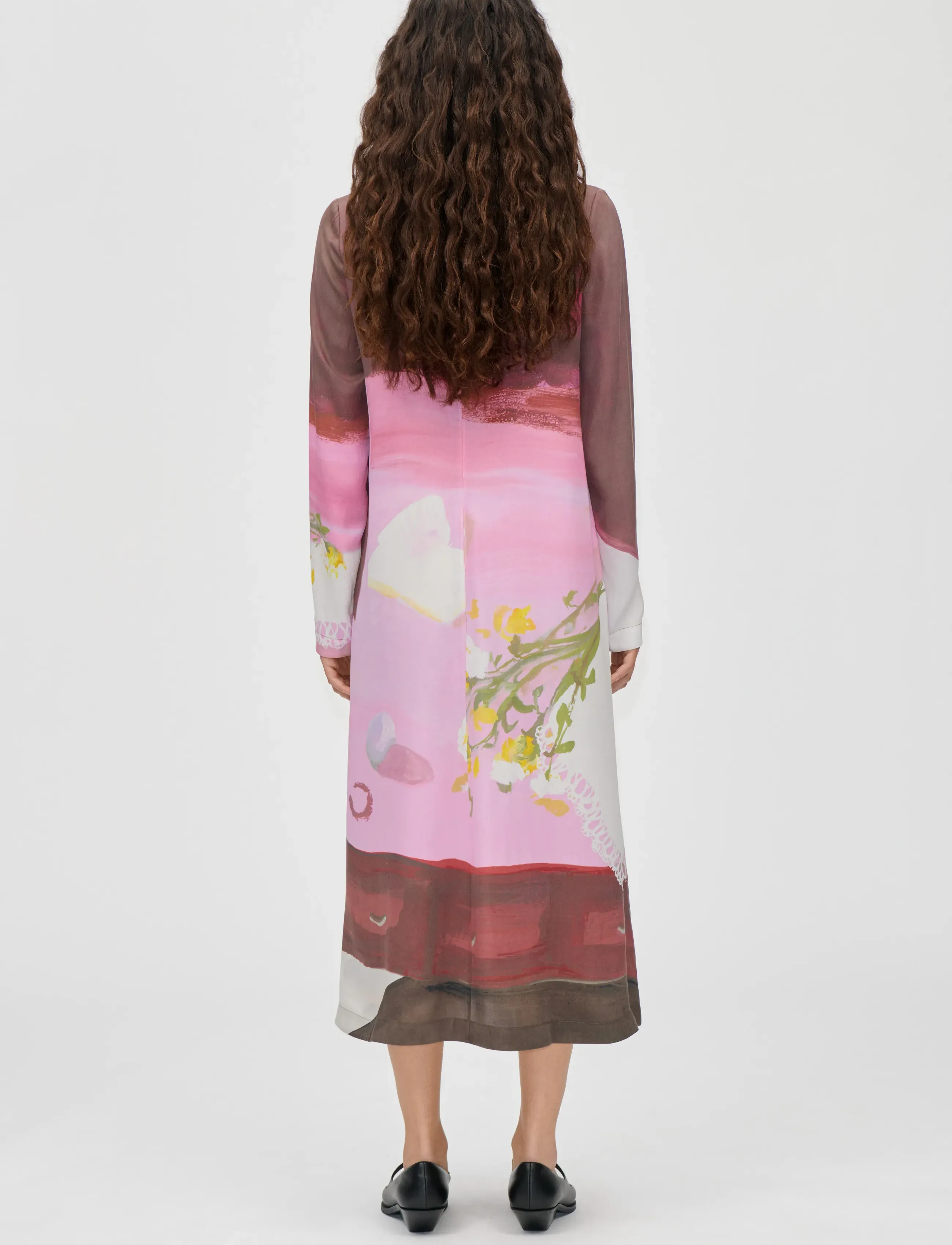 STINE GOYA - Dry Viscose, Long Sleeve Midi Dress - sommerkjoler - five resolutions - 3