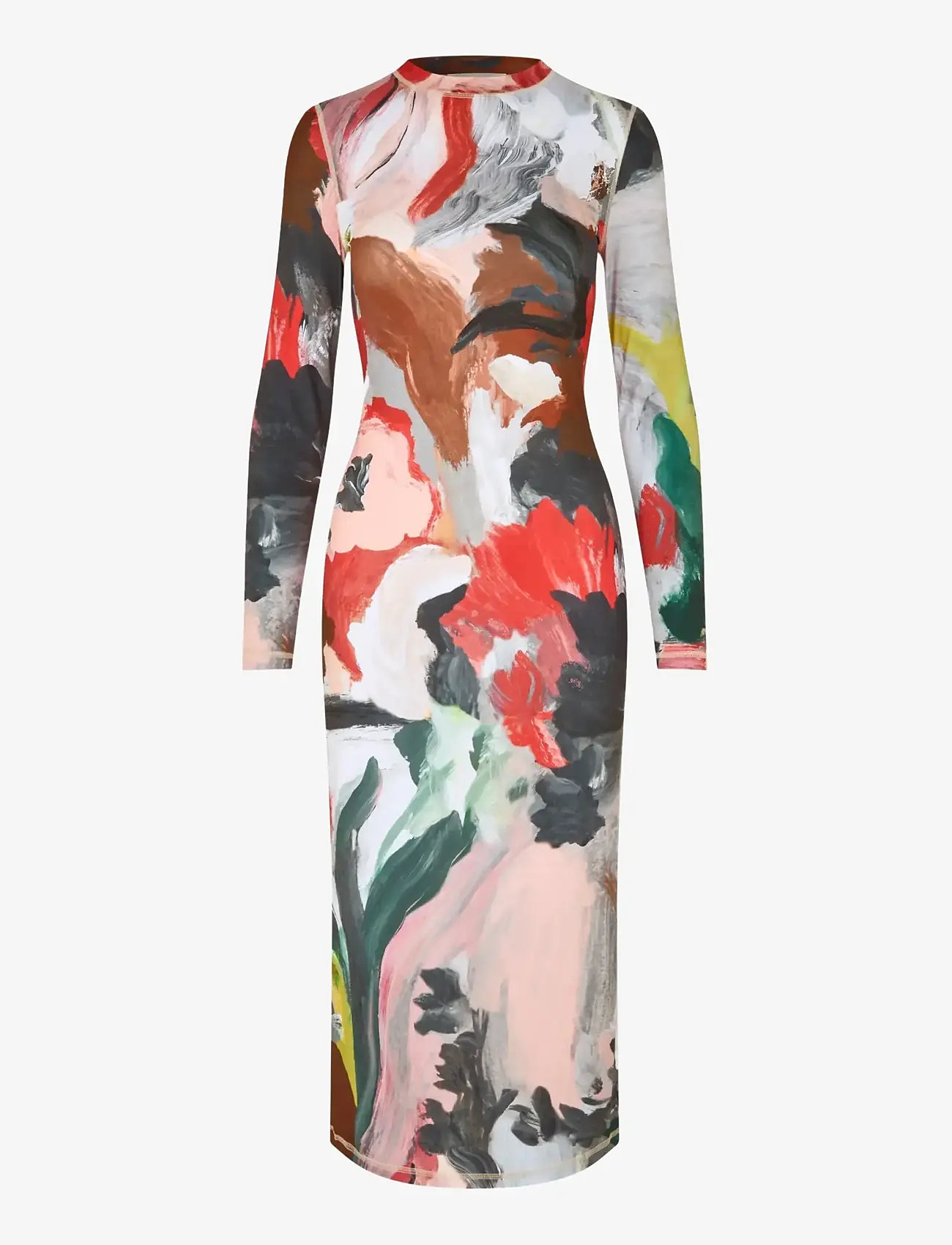 STINE GOYA - Stocking Jersey, Pullover Long Sleeve Midi Dress - bodycon dresses - my garden - 1