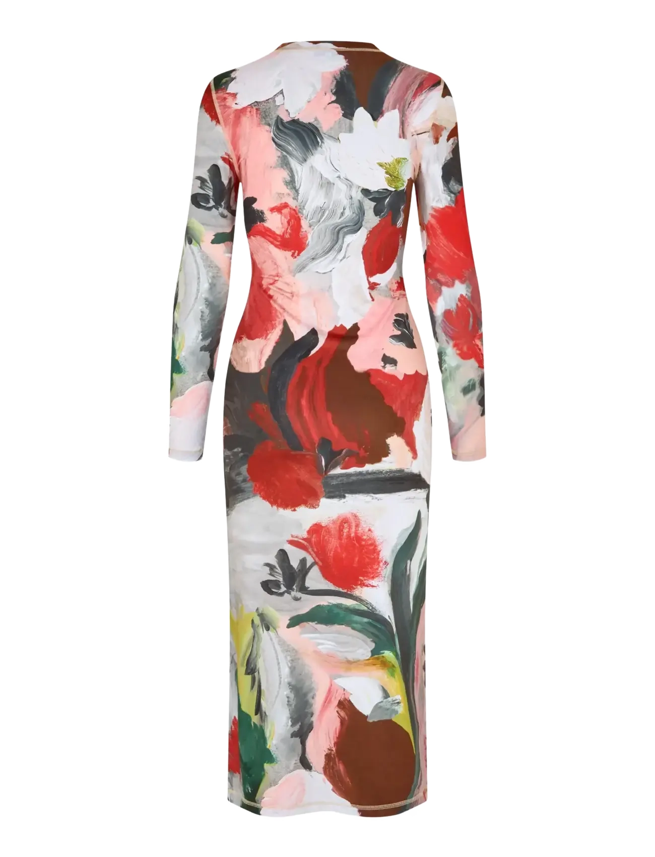 STINE GOYA - Stocking Jersey, Pullover Long Sleeve Midi Dress - tettsittende kjoler - my garden - 2