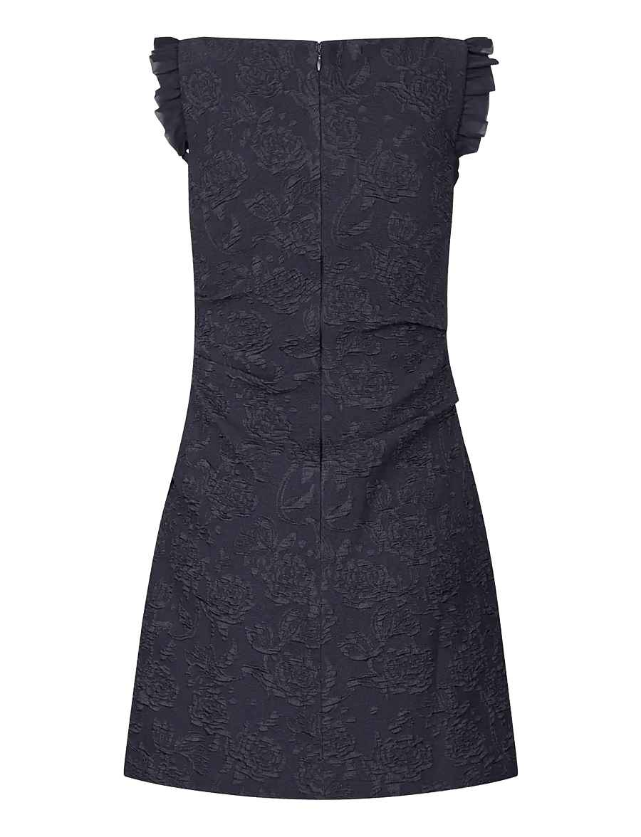STINE GOYA - Stretch Jacquard / Sheer GGT, Tuck Mini Dress - korte jurken - garden relief - 2