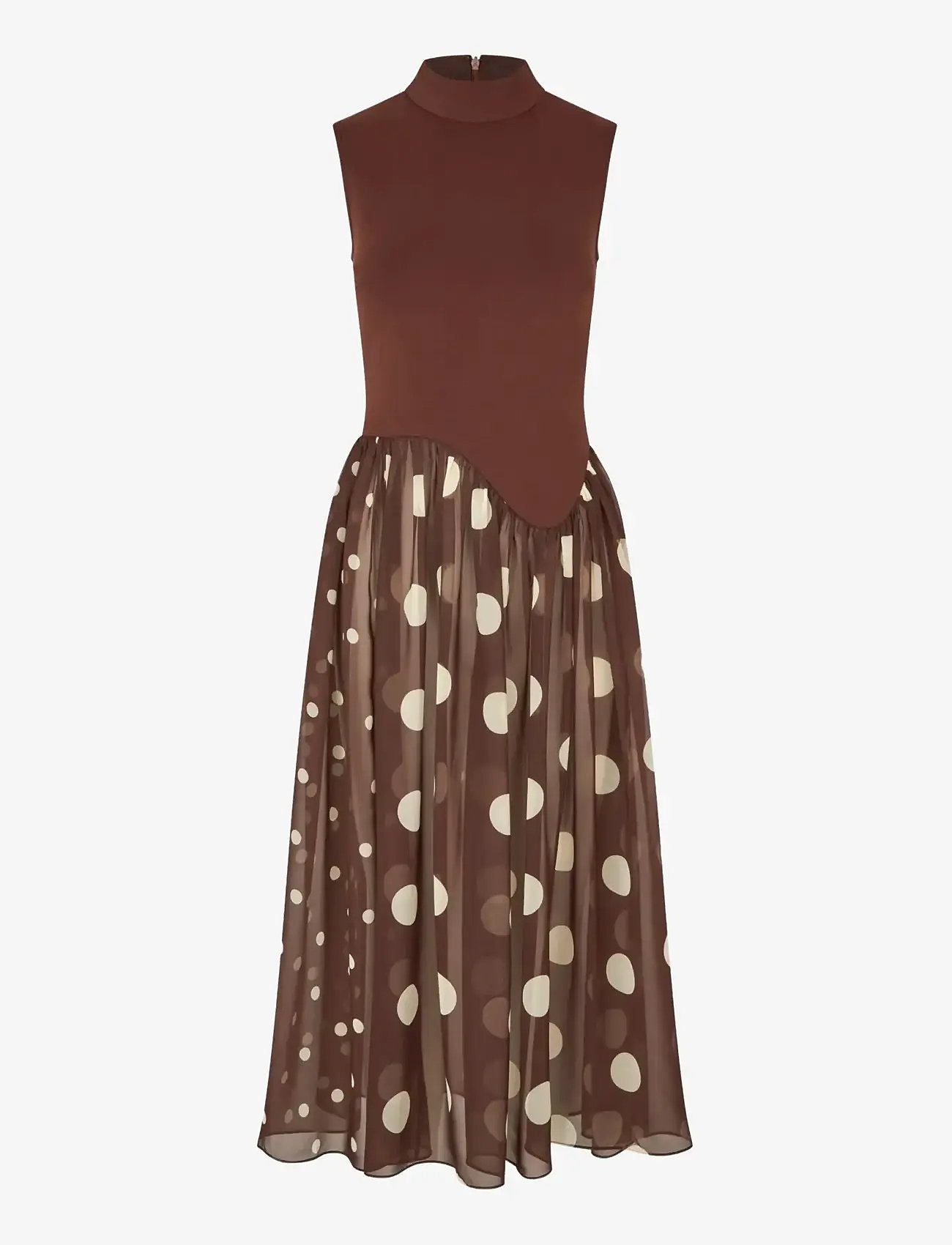 STINE GOYA - 2455 Jersey / Georgette Combo, Asym - festkjoler - artist blurry dots - 1