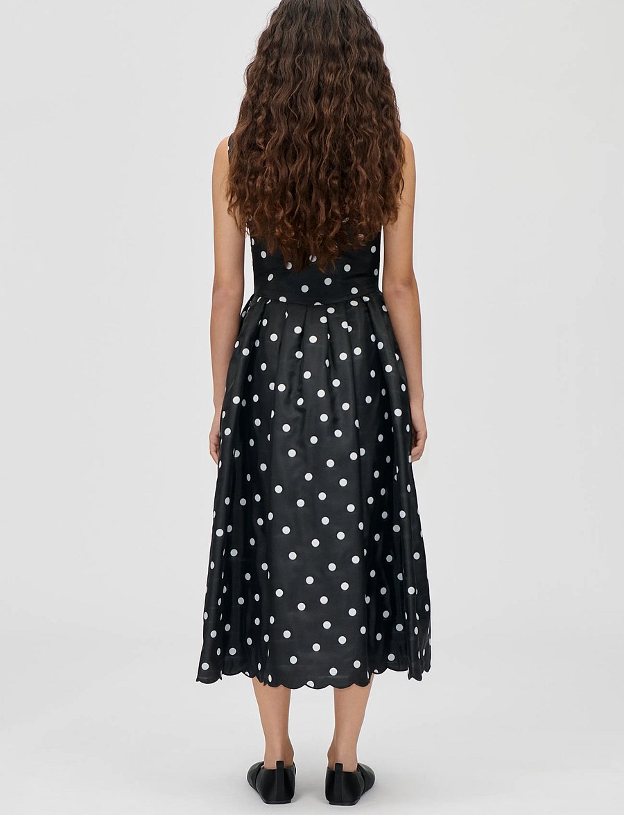STINE GOYA - Quilted Dots, Voluminous Midi Dress - cocktailkjoler - quilted dots - 3