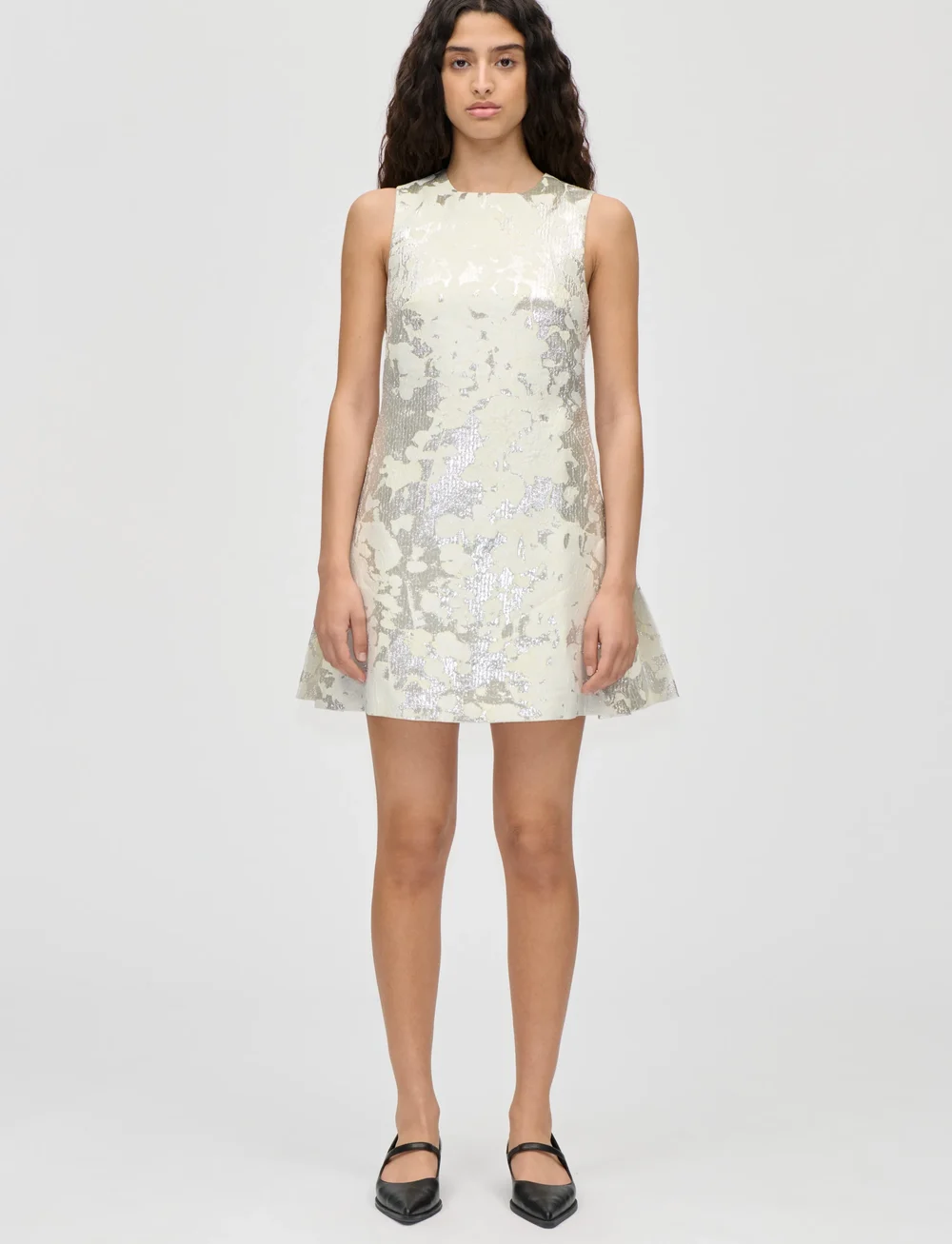 STINE GOYA - 2461 Metallic Woven jacquard, Kick - paljettklänningar - lurex garden - 0