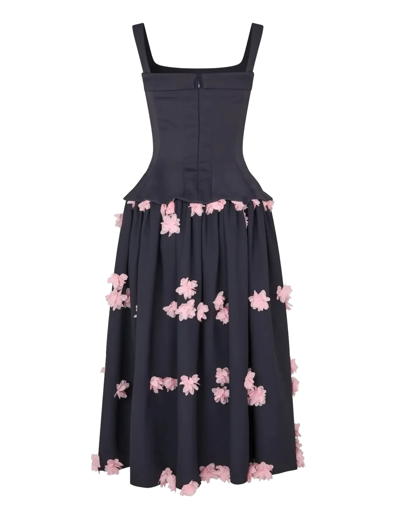 STINE GOYA Double Sided Crepe, Corset Long Kleid Navy - L - Damen