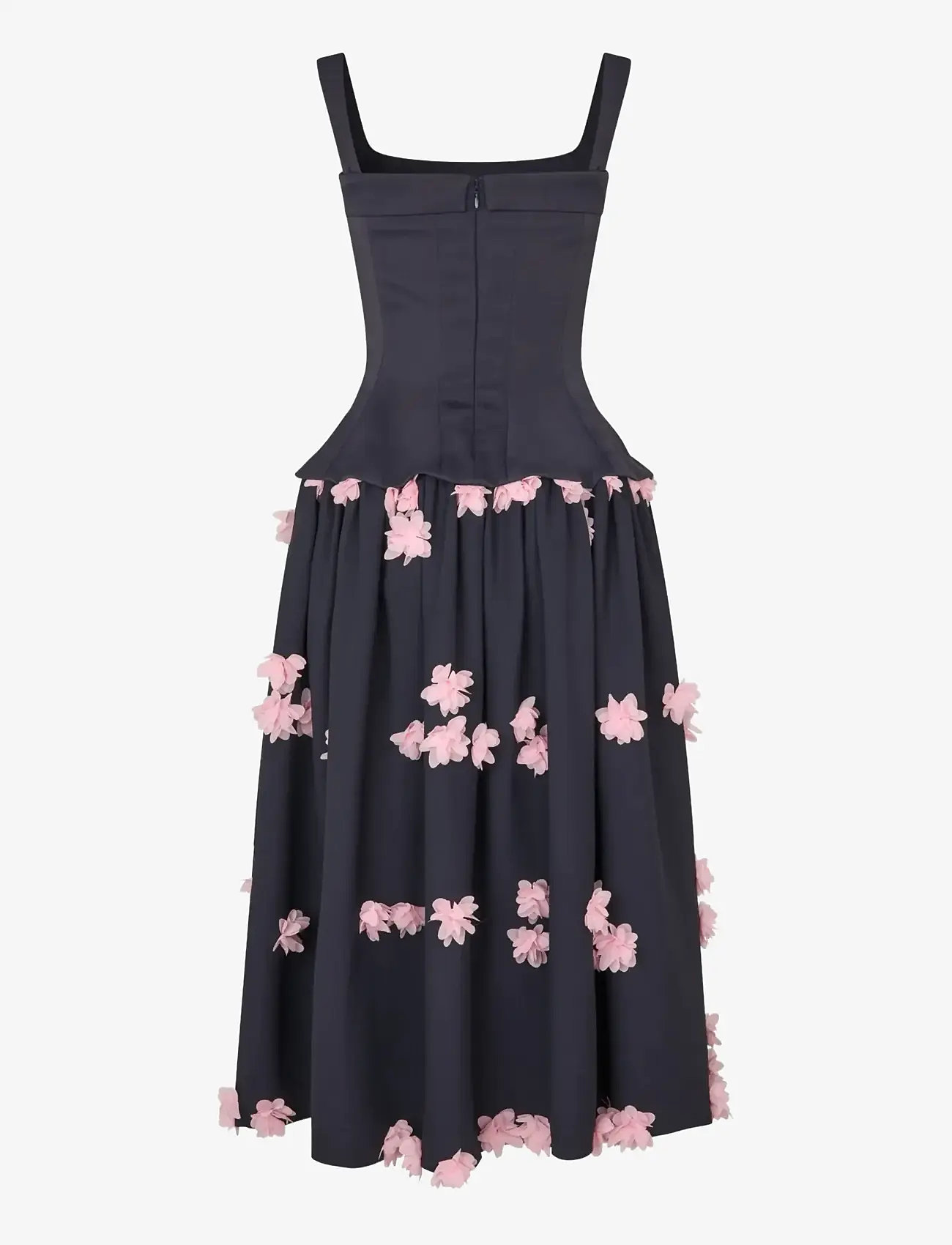 STINE GOYA - Double Sided Crepe, Corset Long Dress - aftonklänningar - pink petunia - 1