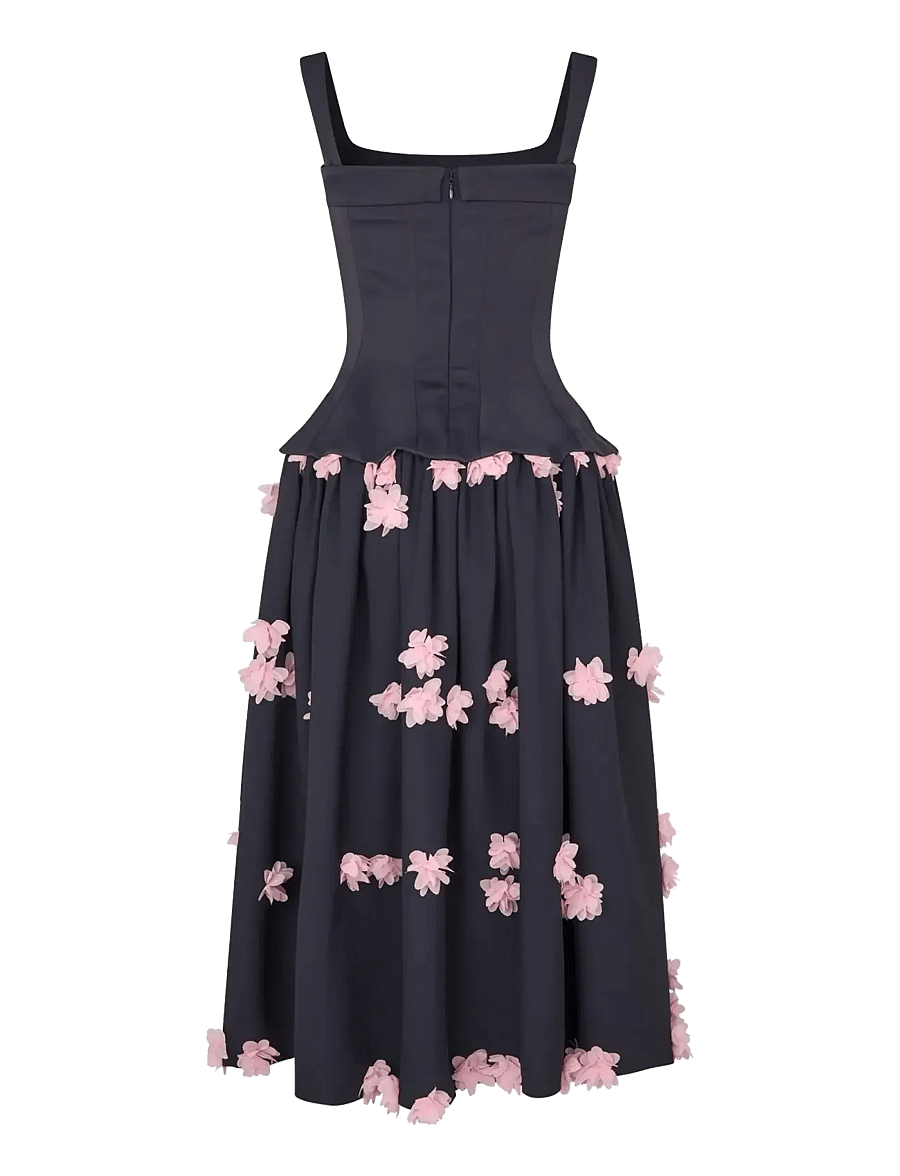 STINE GOYA - Double Sided Crepe, Corset Long Dress - aftenkjoler - pink petunia - 1