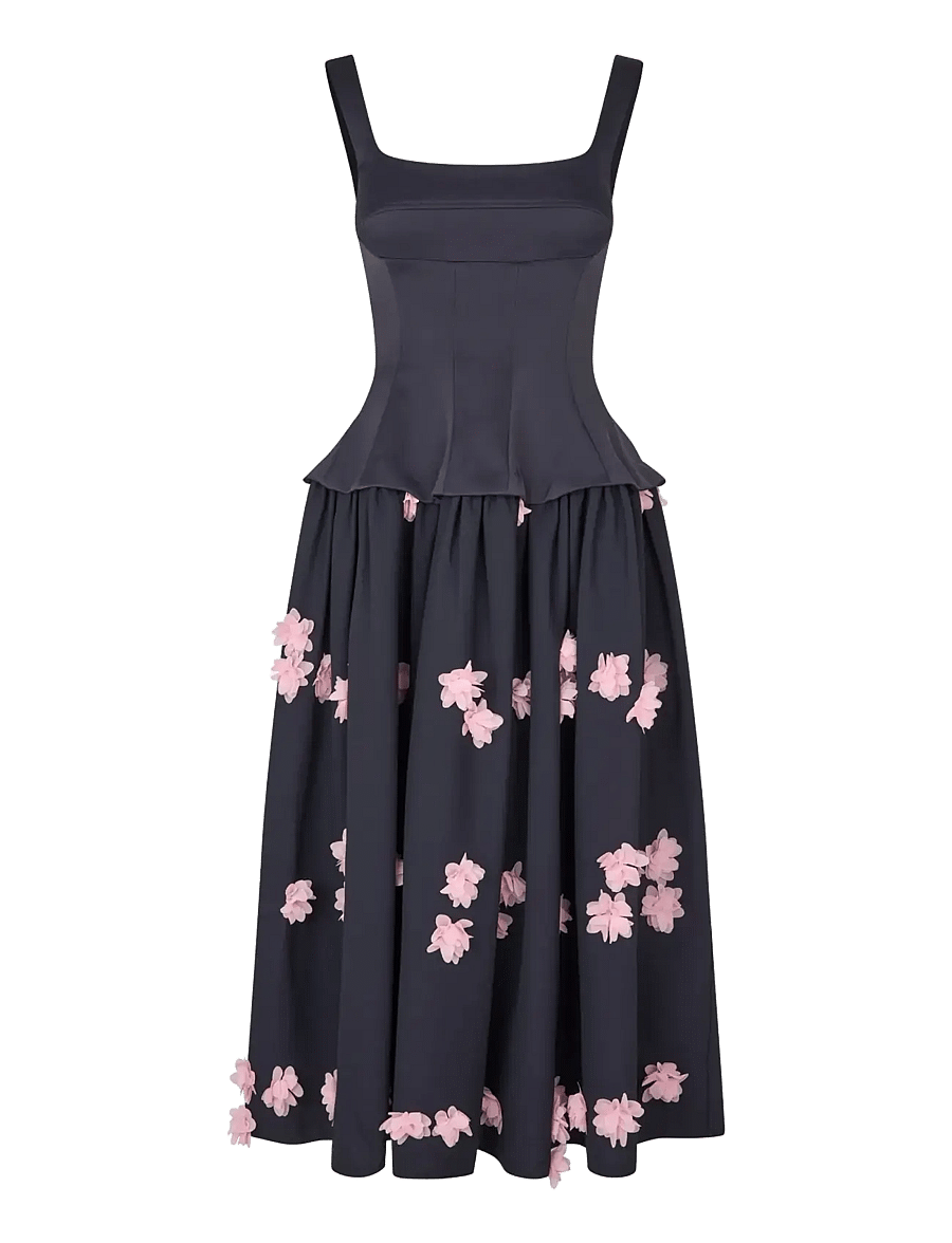 STINE GOYA - Double Sided Crepe, Corset Long Dress - aftenkjoler - pink petunia - 2