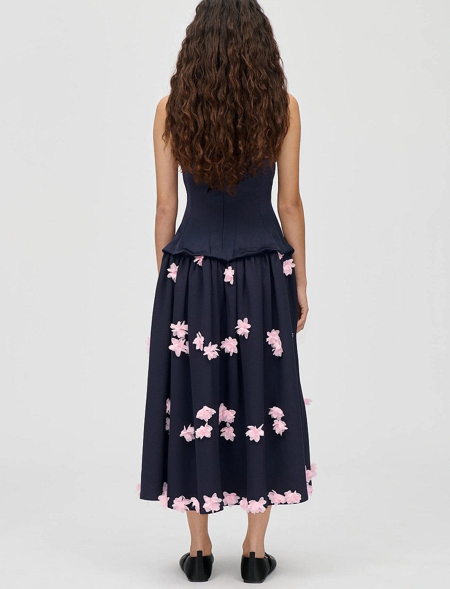 STINE GOYA - Double Sided Crepe, Corset Long Dress - aftenkjoler - pink petunia - 3