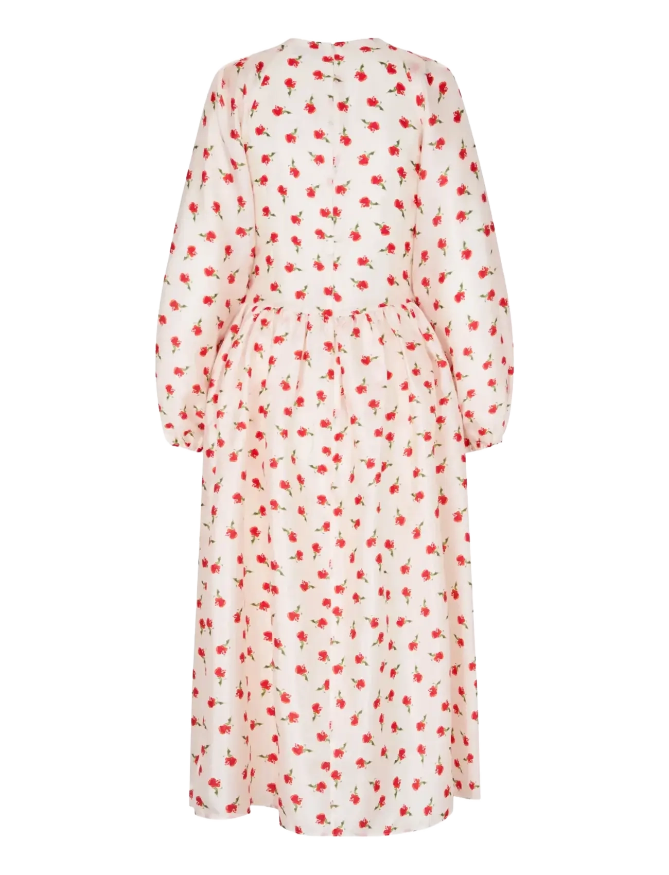 STINE GOYA - Flat Textured Poly, Long Sleeve Voluminous Dress - konfirmation - ditzy petunia - 2