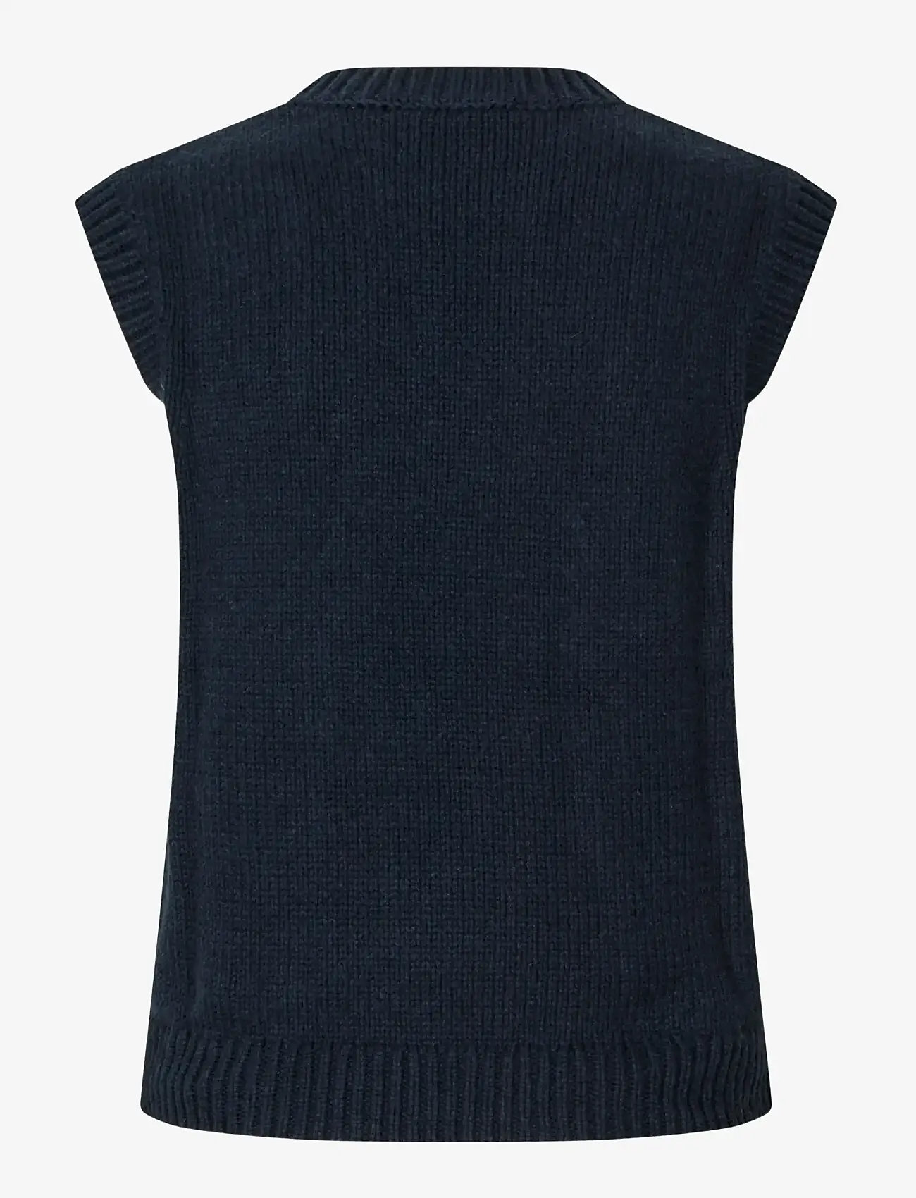 STINE GOYA - 2468 Cotton Wool Yarn, Crewneck Dro - tröjor - navy - 2